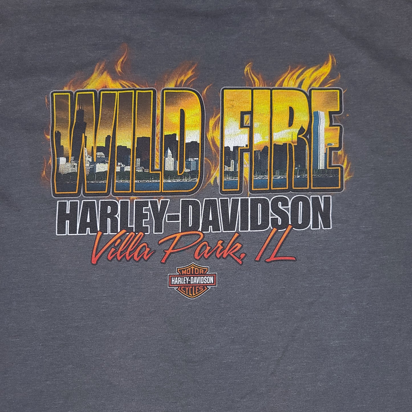 Harley Davidson Villa Park Gray Tee