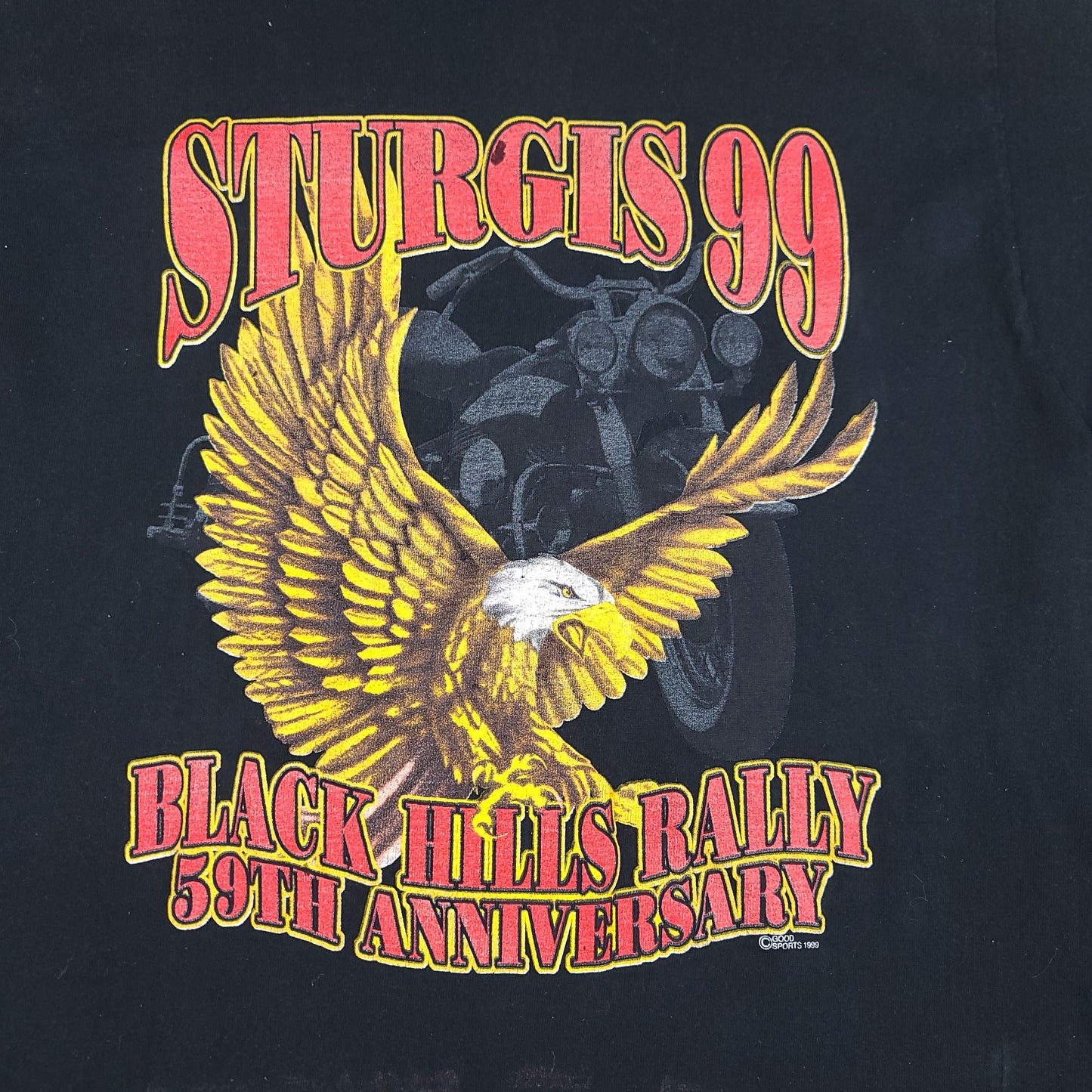 Vintage Sturgis Black Hills Rally 1999 Black Tee