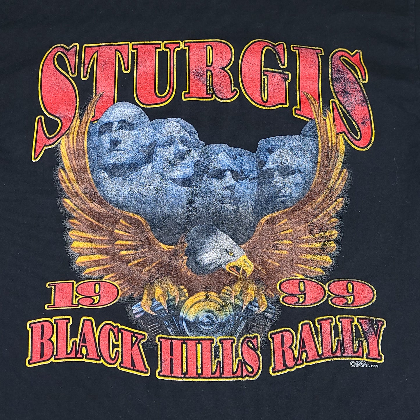 Vintage Sturgis Black Hills Rally 1999 Black Tee