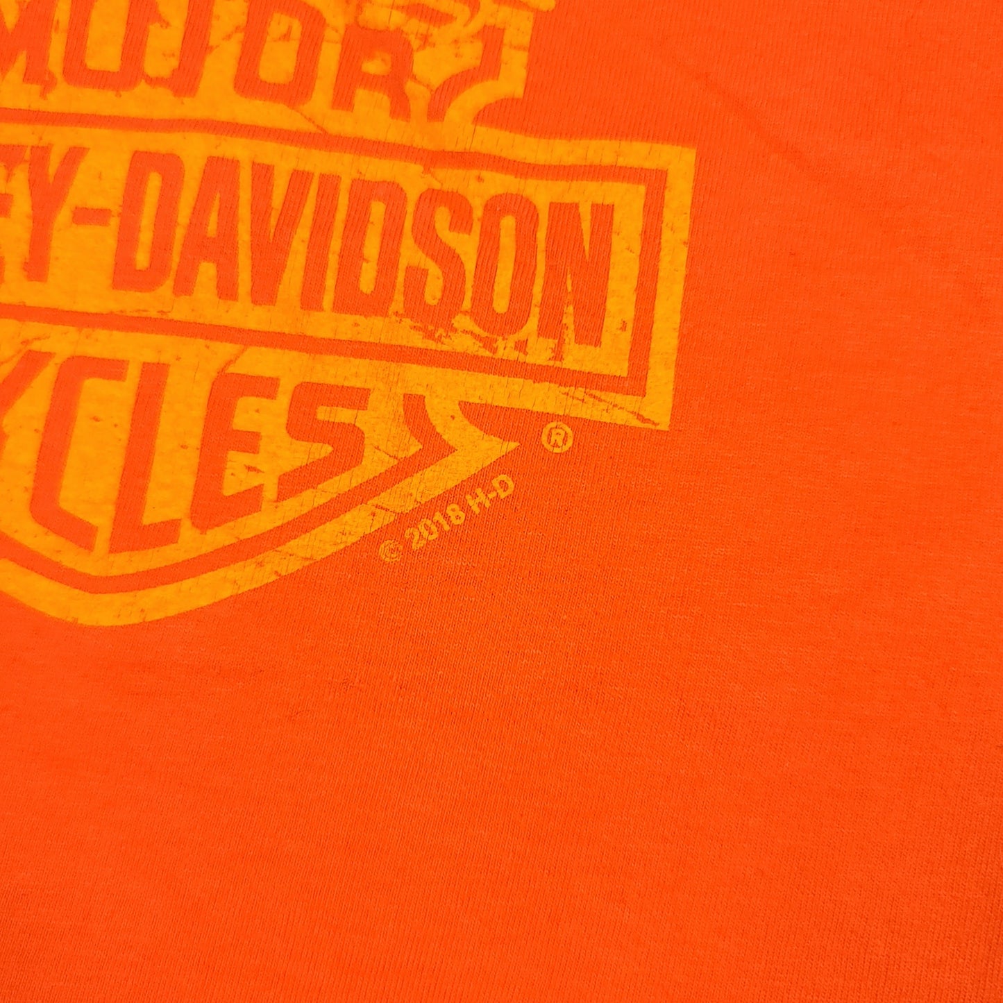 Harley Davidson Eagle Hong Kong China Orange Tee