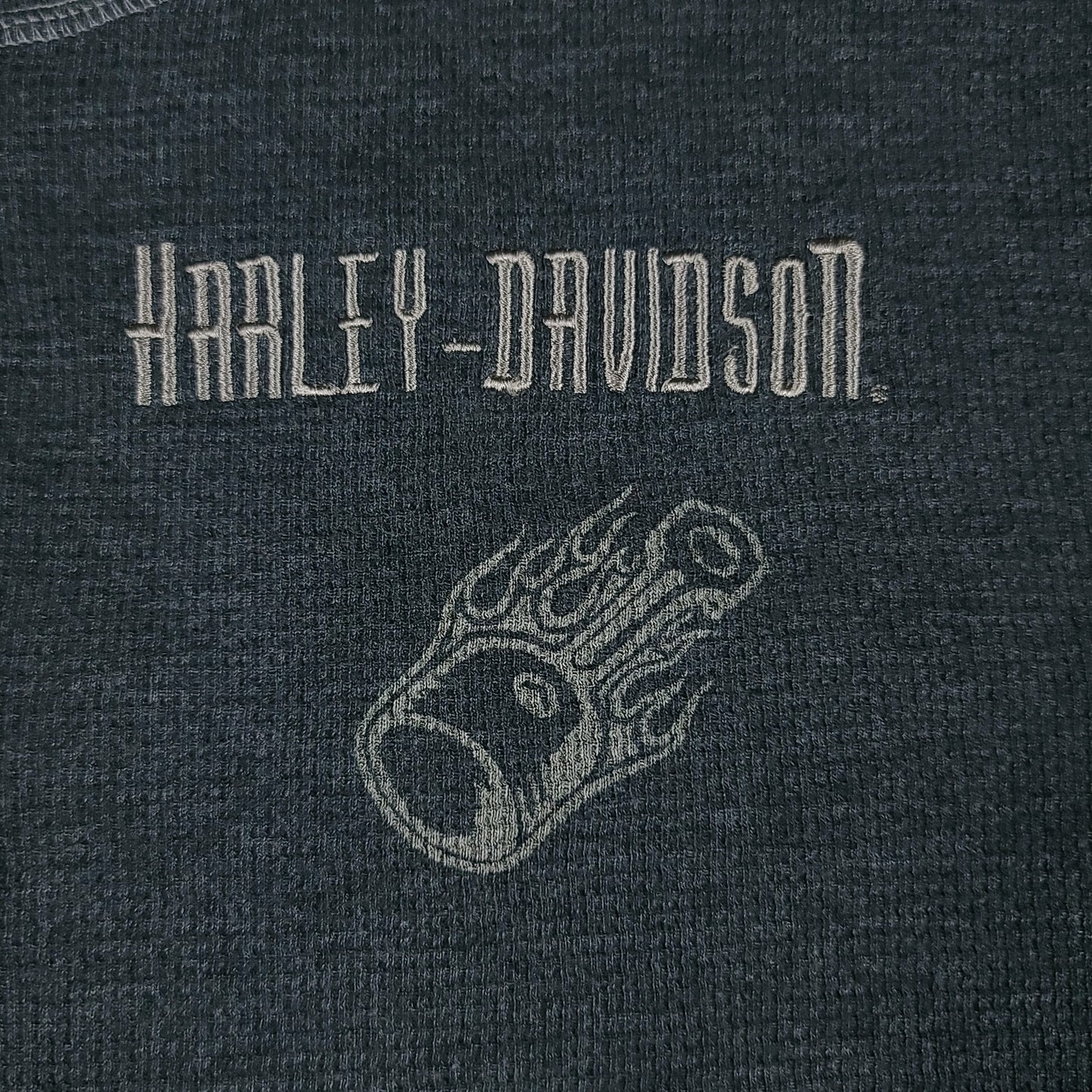 Harley Davidson Thermal Gray Henley Tee