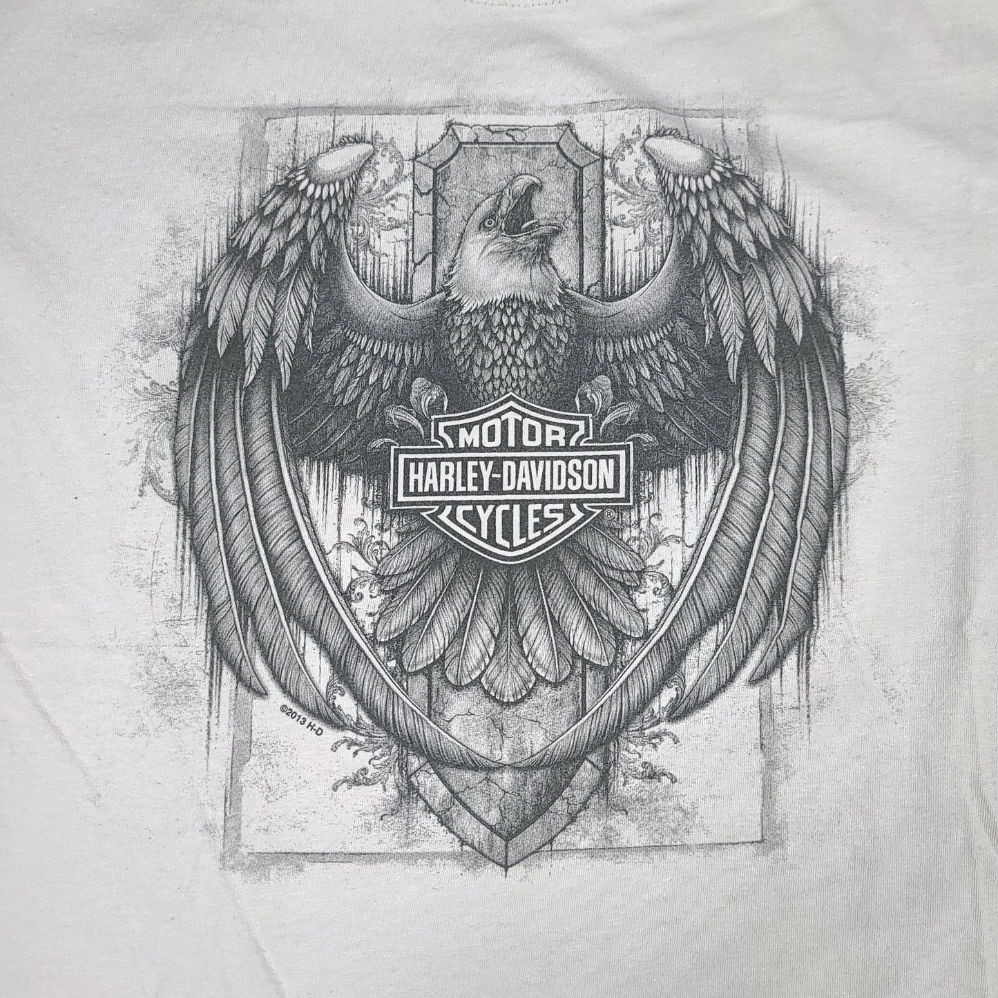 Harley Davidson Eagle Orlando Florida Light Gray Tee