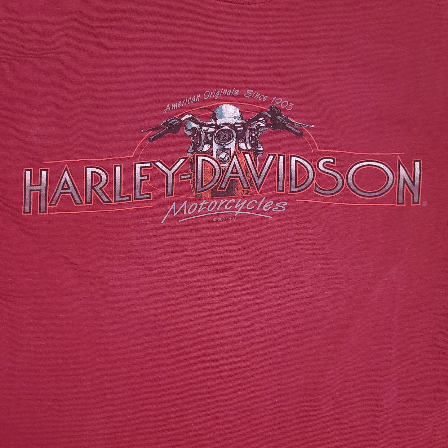 Vintage Harley Davidson Chicago Maroon 2001 Tee