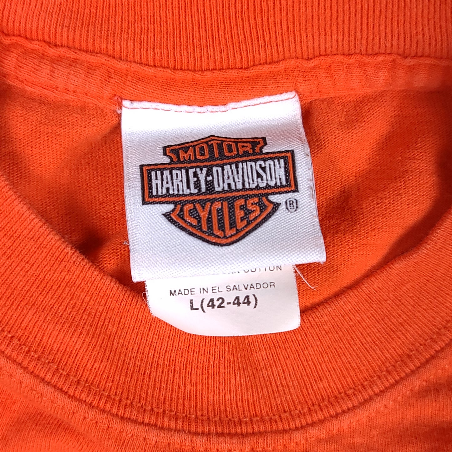 Harley Davidson Chicago Riders Edge Orange Long Sleeve Tee