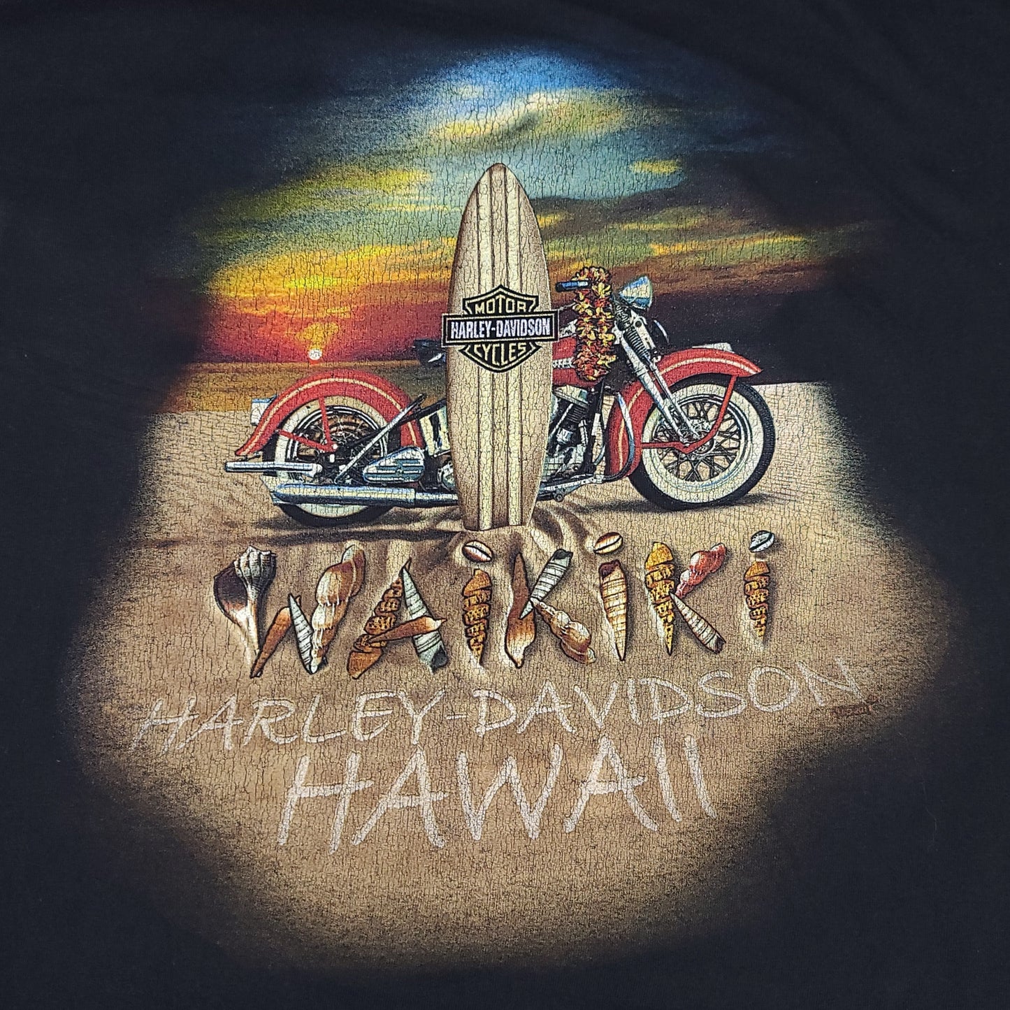 Harley Davidson Waikiki Black Tee