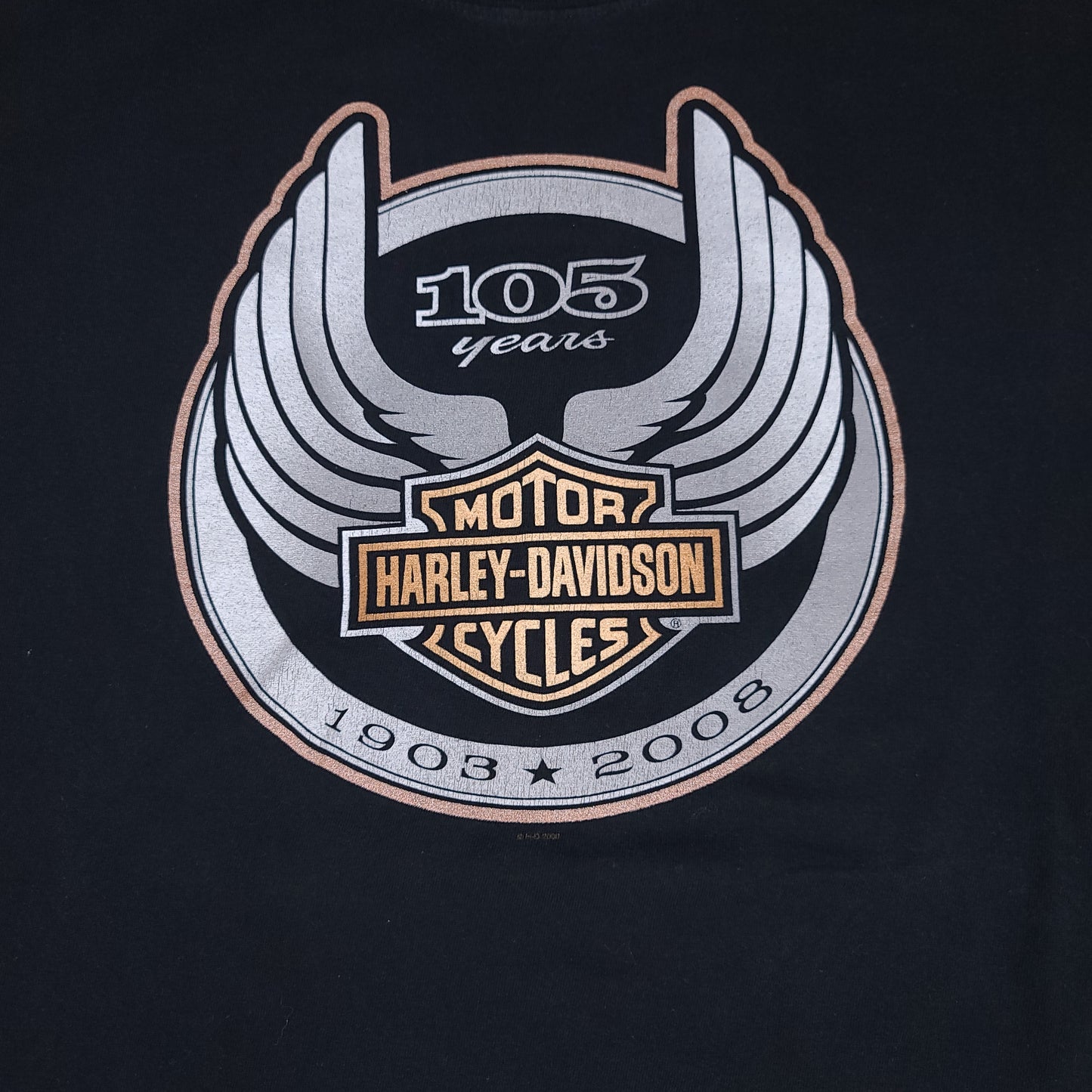 Harley Davidson 105 Years Wisconsin Black Tee