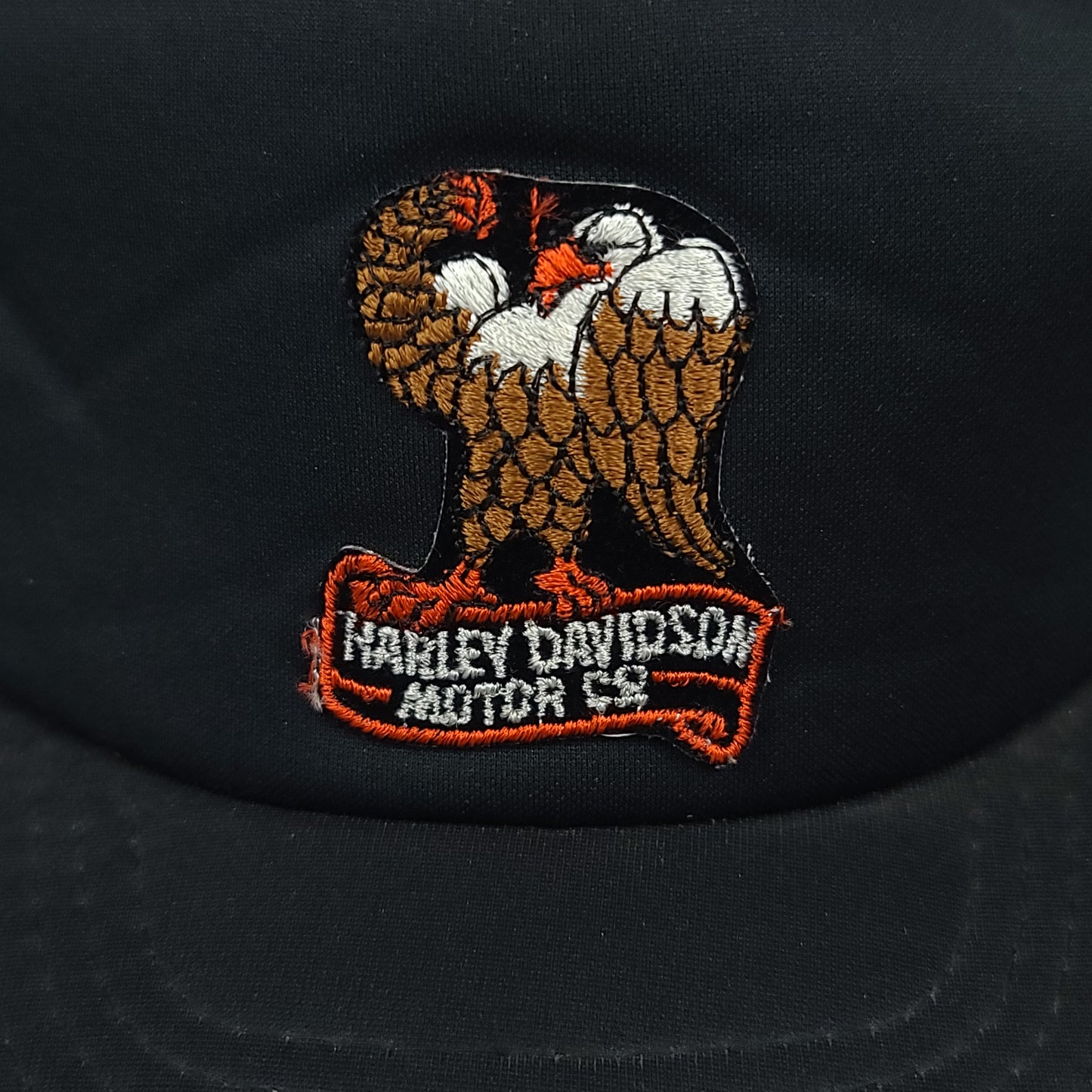 Vintage Harley Davidson Eagle Black Trucker Hat