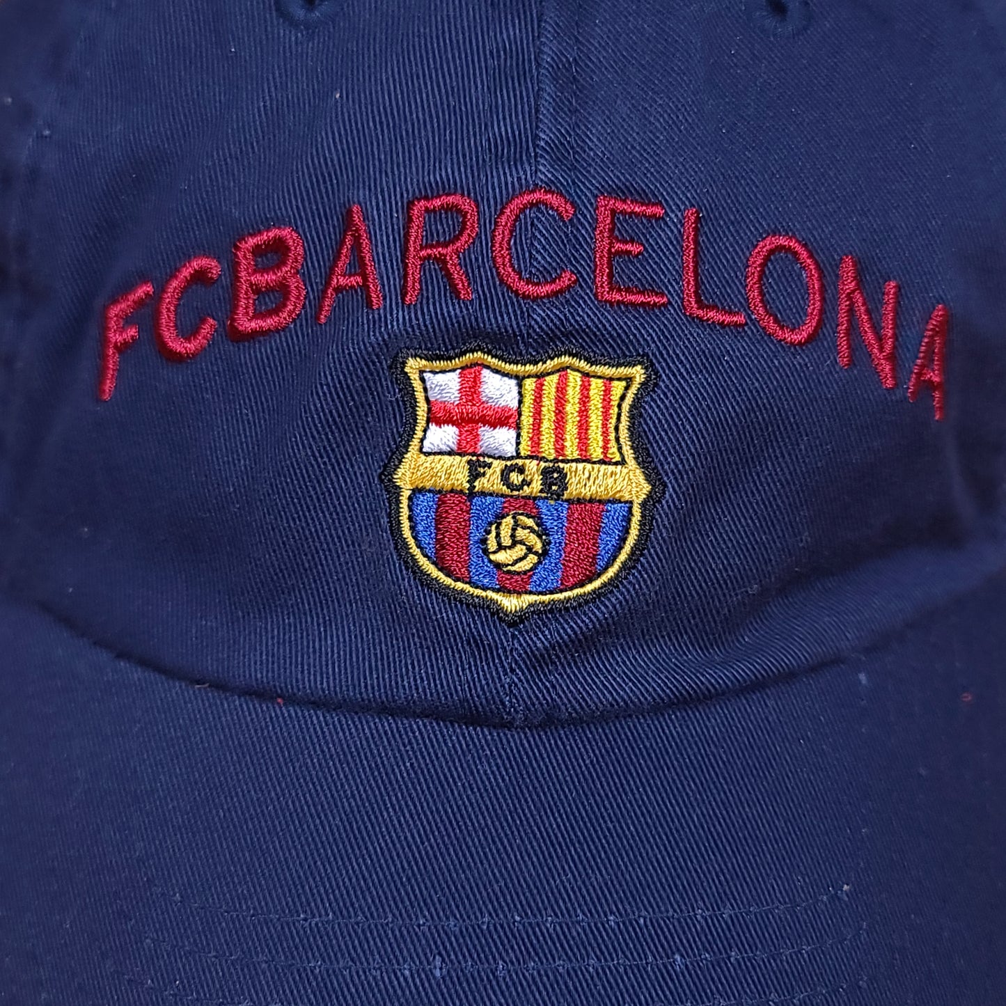 Vintage FC Barcelona Navy Blue Nike Strap Back Hat (New)