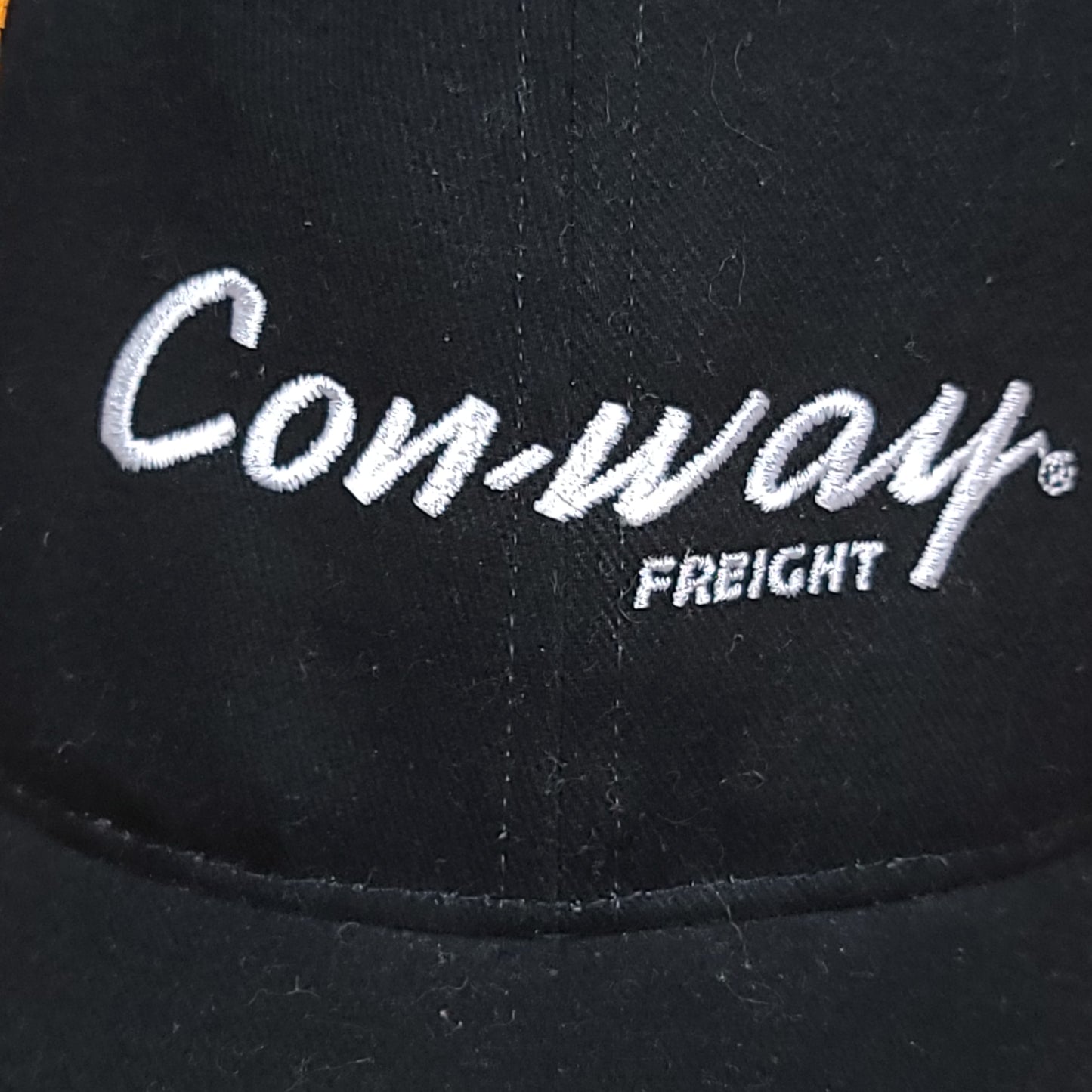 Vintage Con-way Freight Black Flame Velcro Back Hat