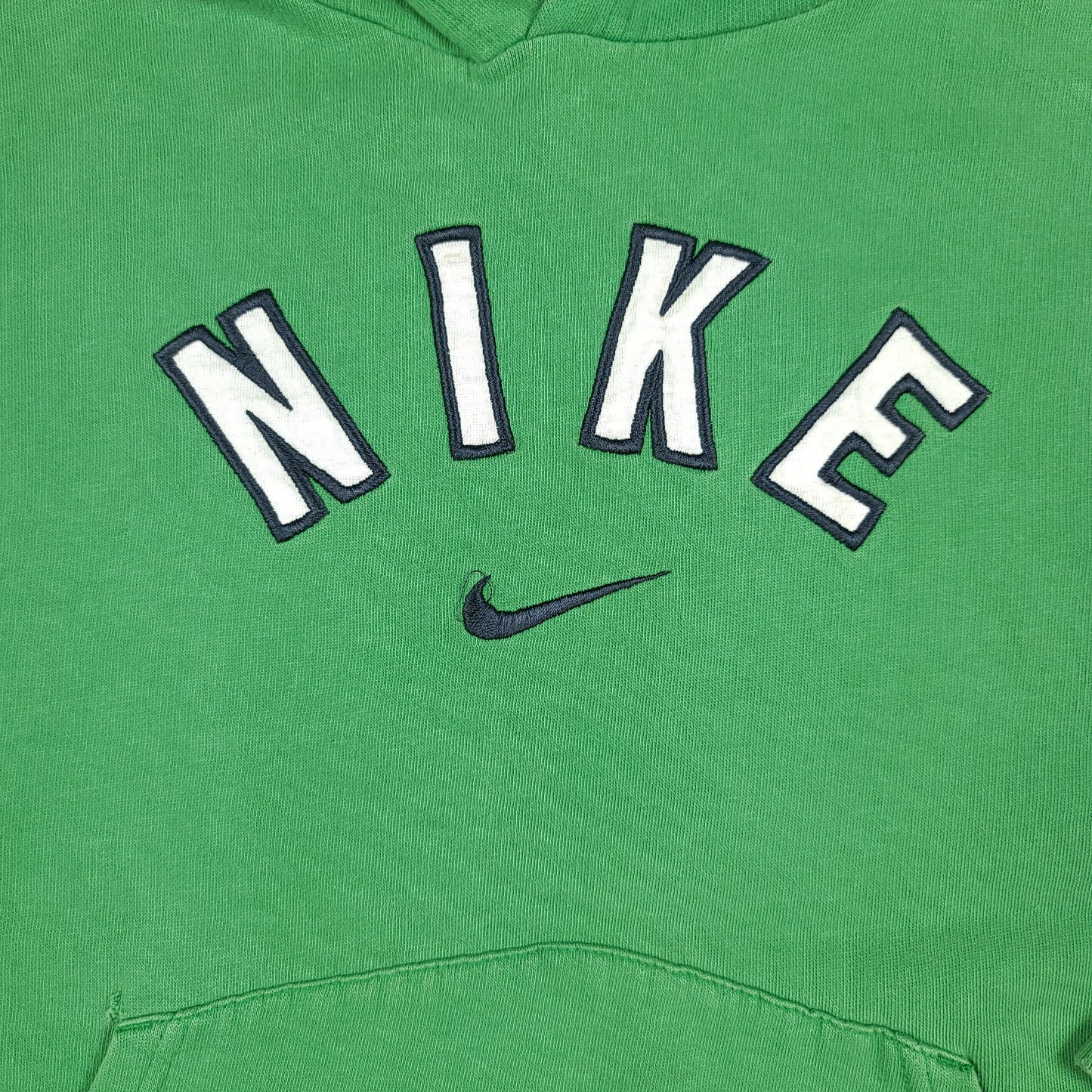 Vintage Nike Green Middle Swoosh Youth Hoodie