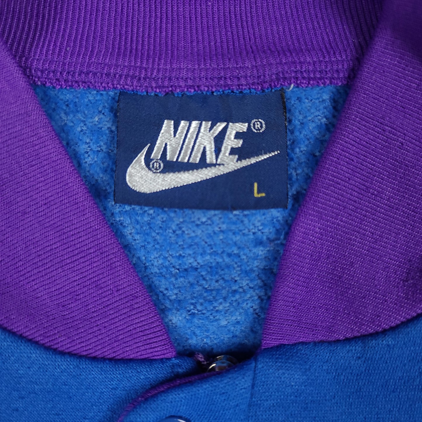 Vintage 80's Nike Color Block Button Sweater