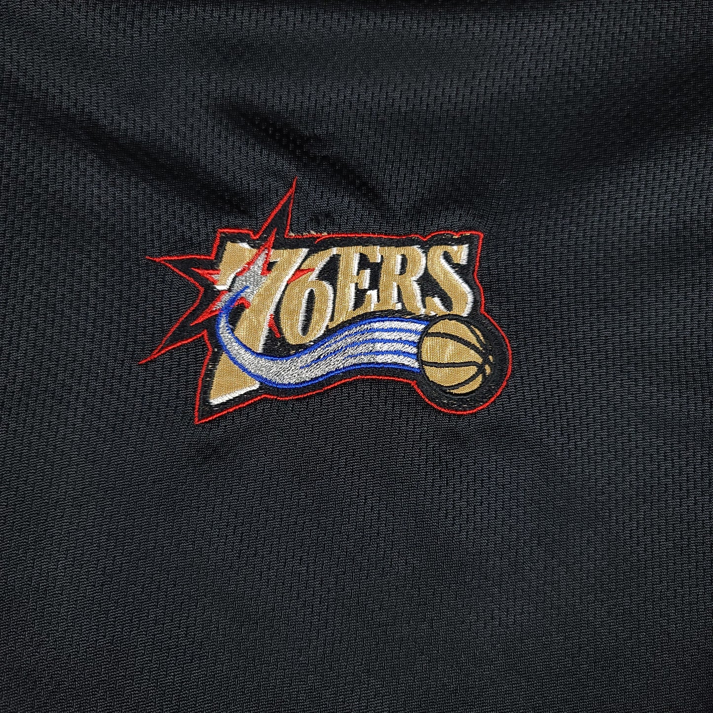 Vintage Philadelphia 76ers Black Pro Player Warm Up Jacket