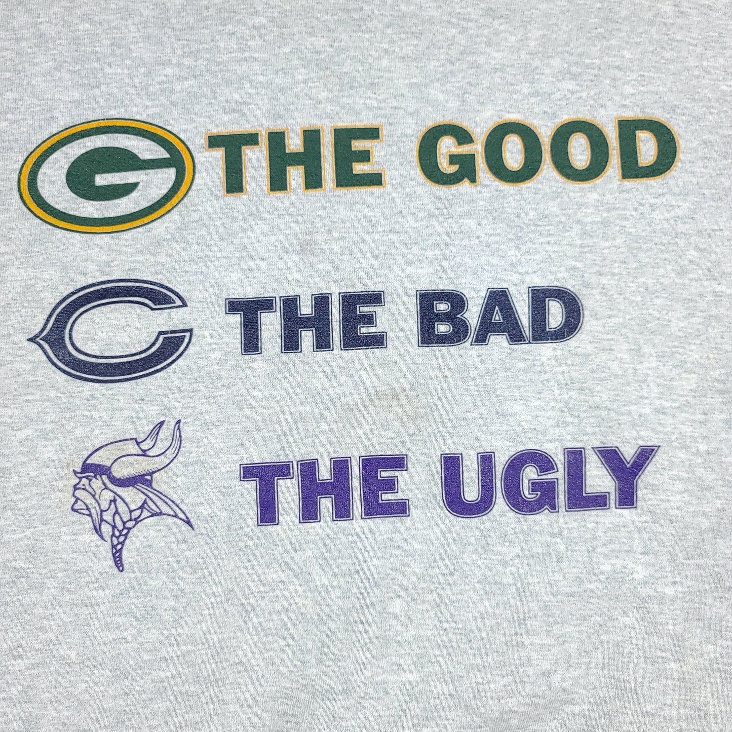 Vintage Good Bad Ugly Midwestern NFL Gray Sweatshirt