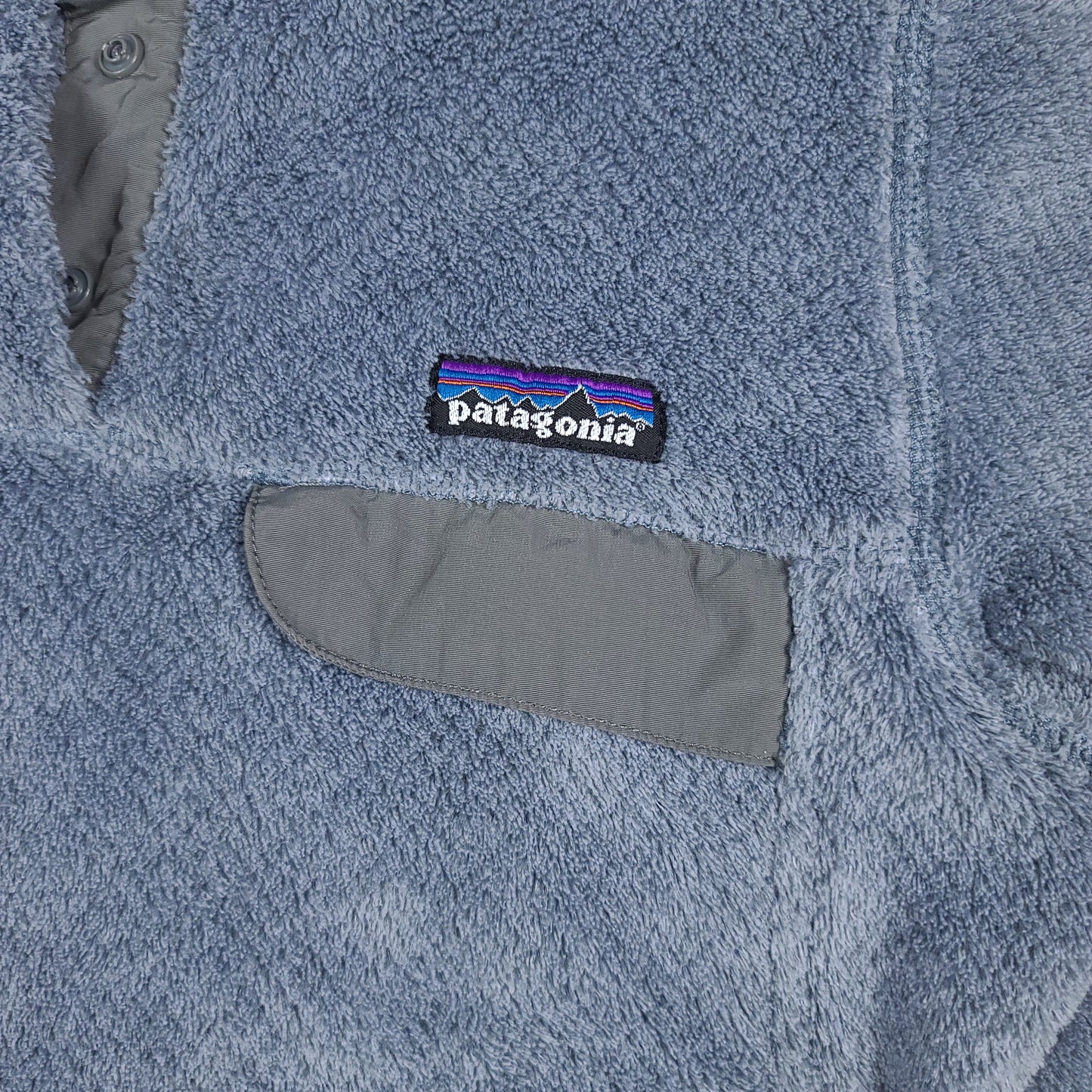Patagonia Blue Snap Button Fleece Sweater