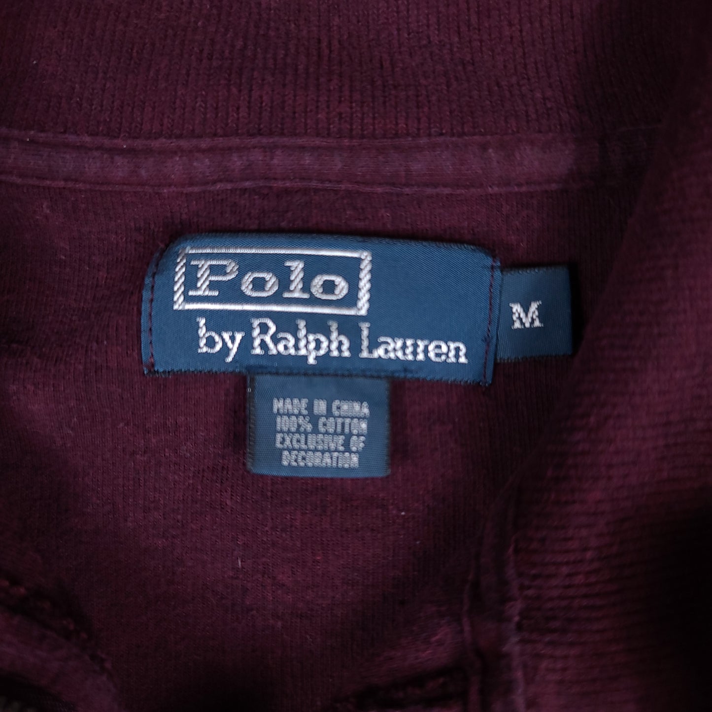 Vintage Polo Ralph Lauren Maroon 1/4 Zip Swaeter