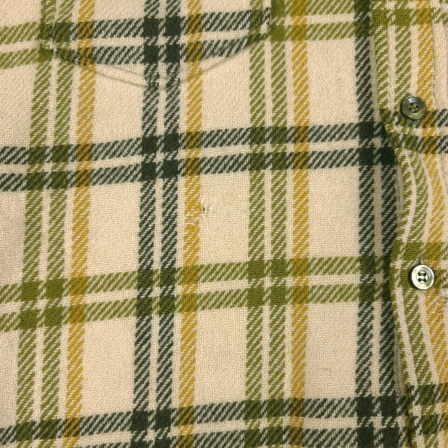 Vintage Pendleton Green Plaid Wool Shirt