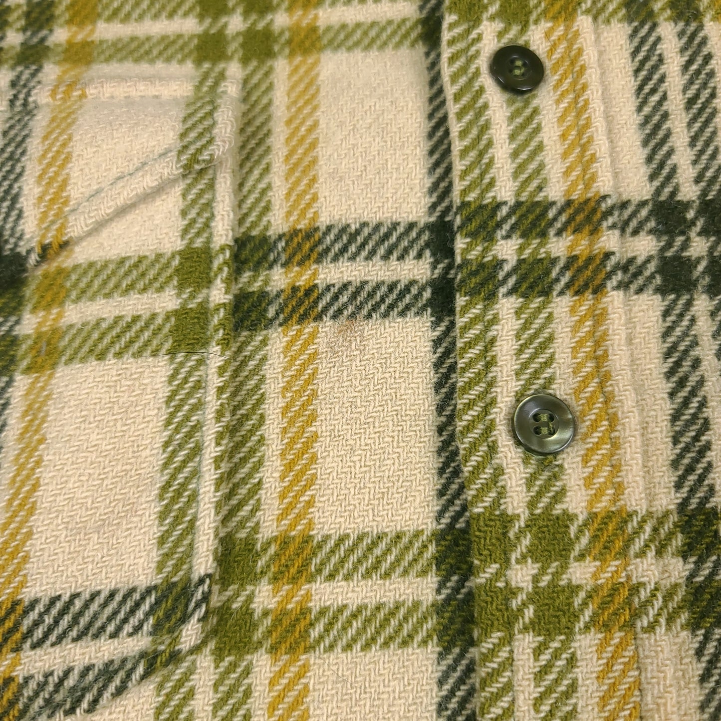 Vintage Pendleton Green Plaid Wool Shirt