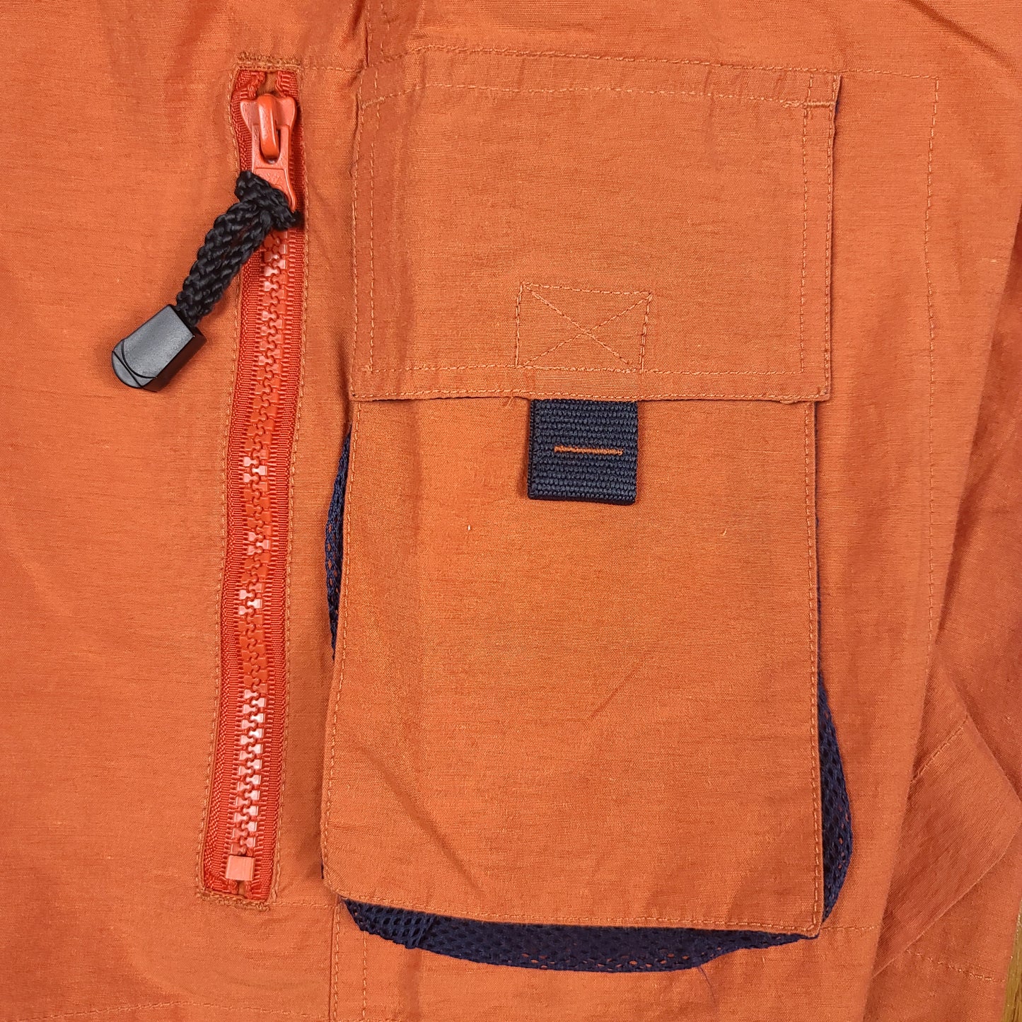 Venezzi Orange Nylon Cargo Shorts