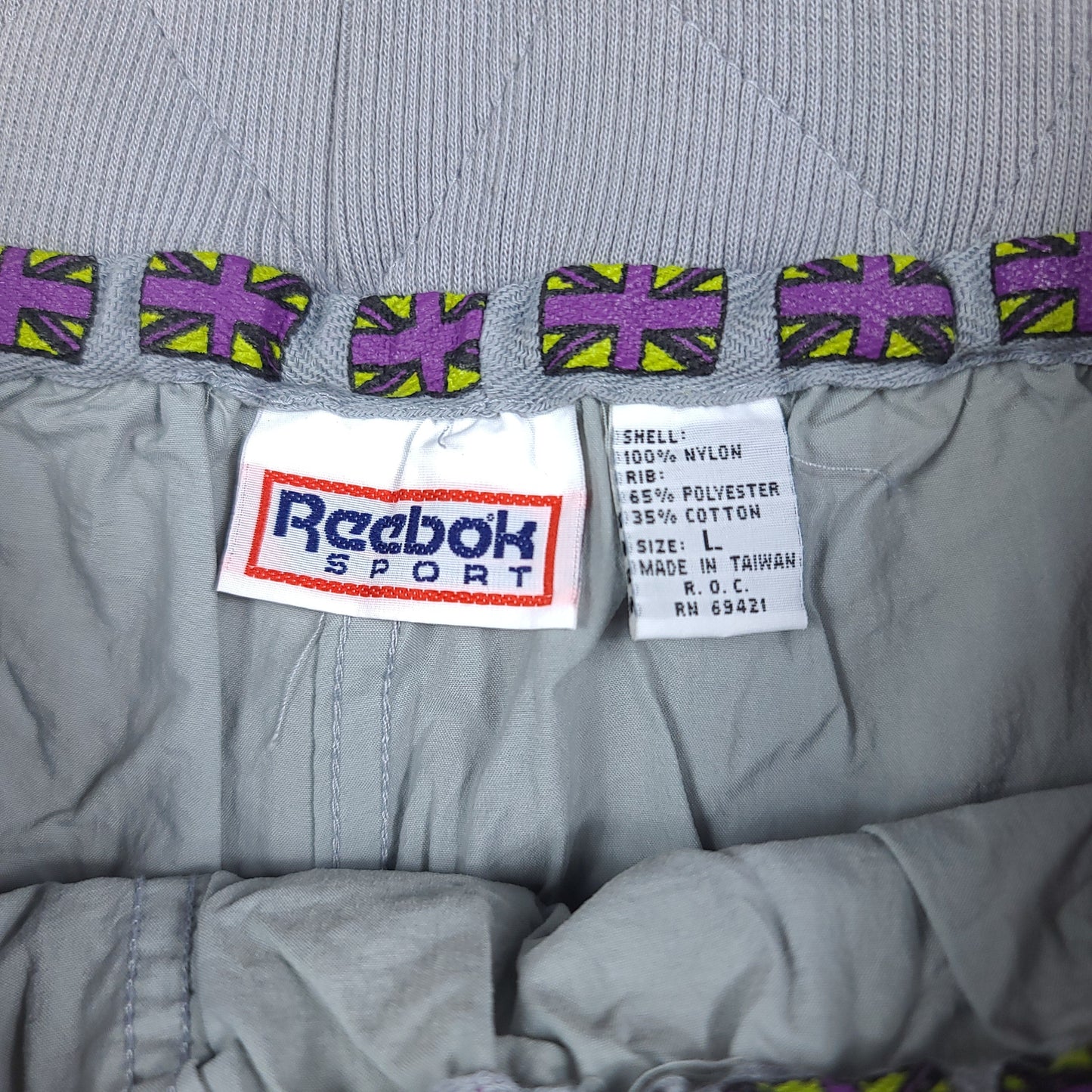 Vintage Gray Reebok Sport Nylon Shorts