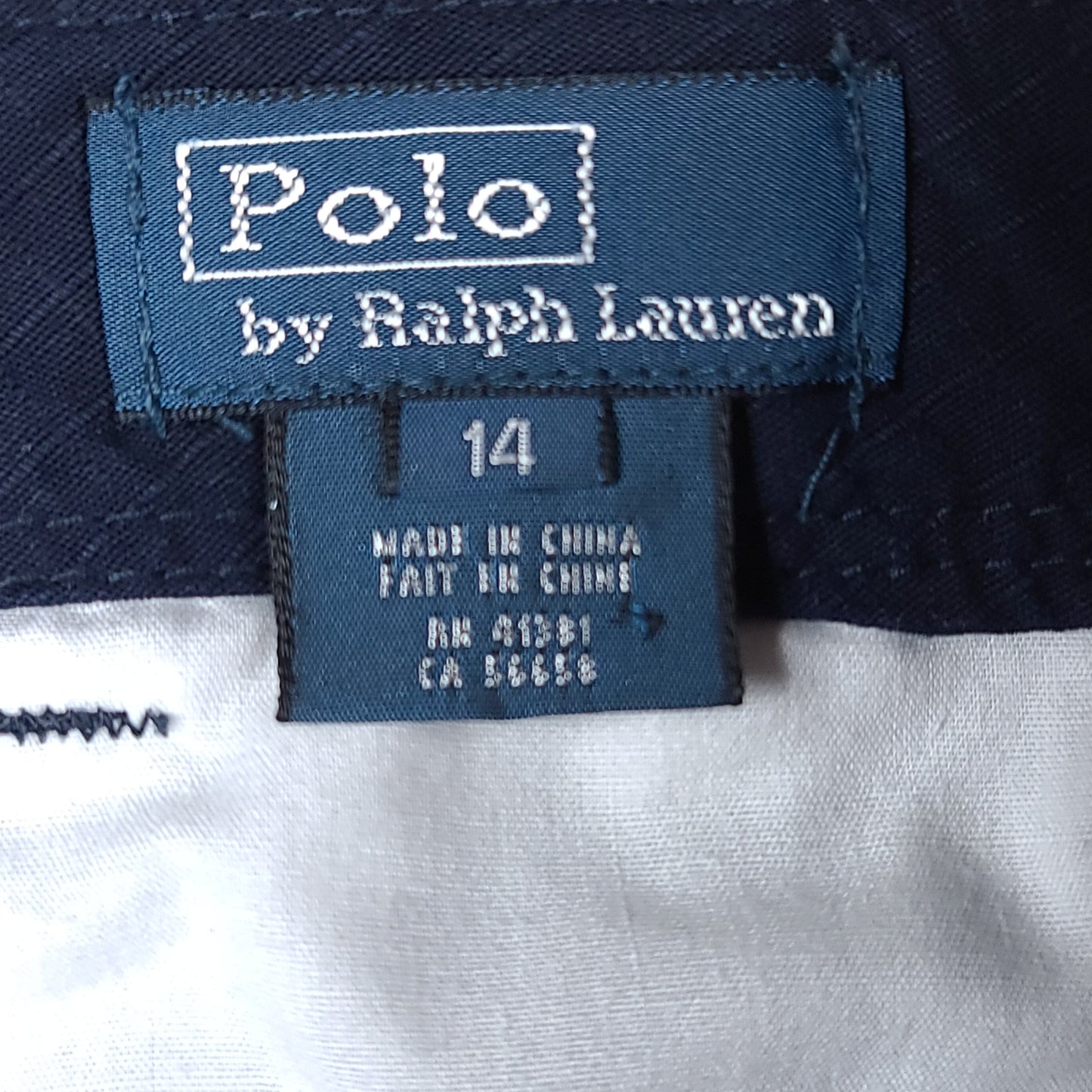 Vintage Polo Ralph Lauren Navy Blue Youth Cargo Shorts