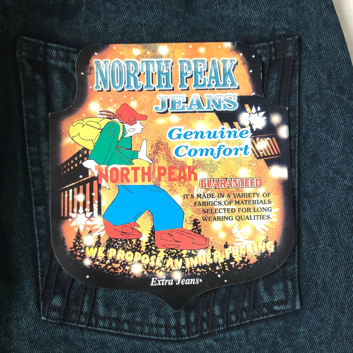 Vintage Y2K Dark Blue/Green North Peak Denim Pants