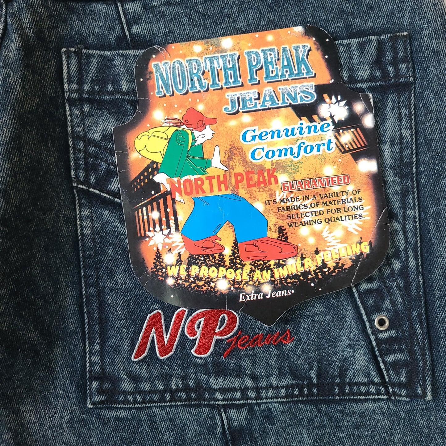 Vintage Y2K North Peak Blue Rivet Pocket Denim Pants