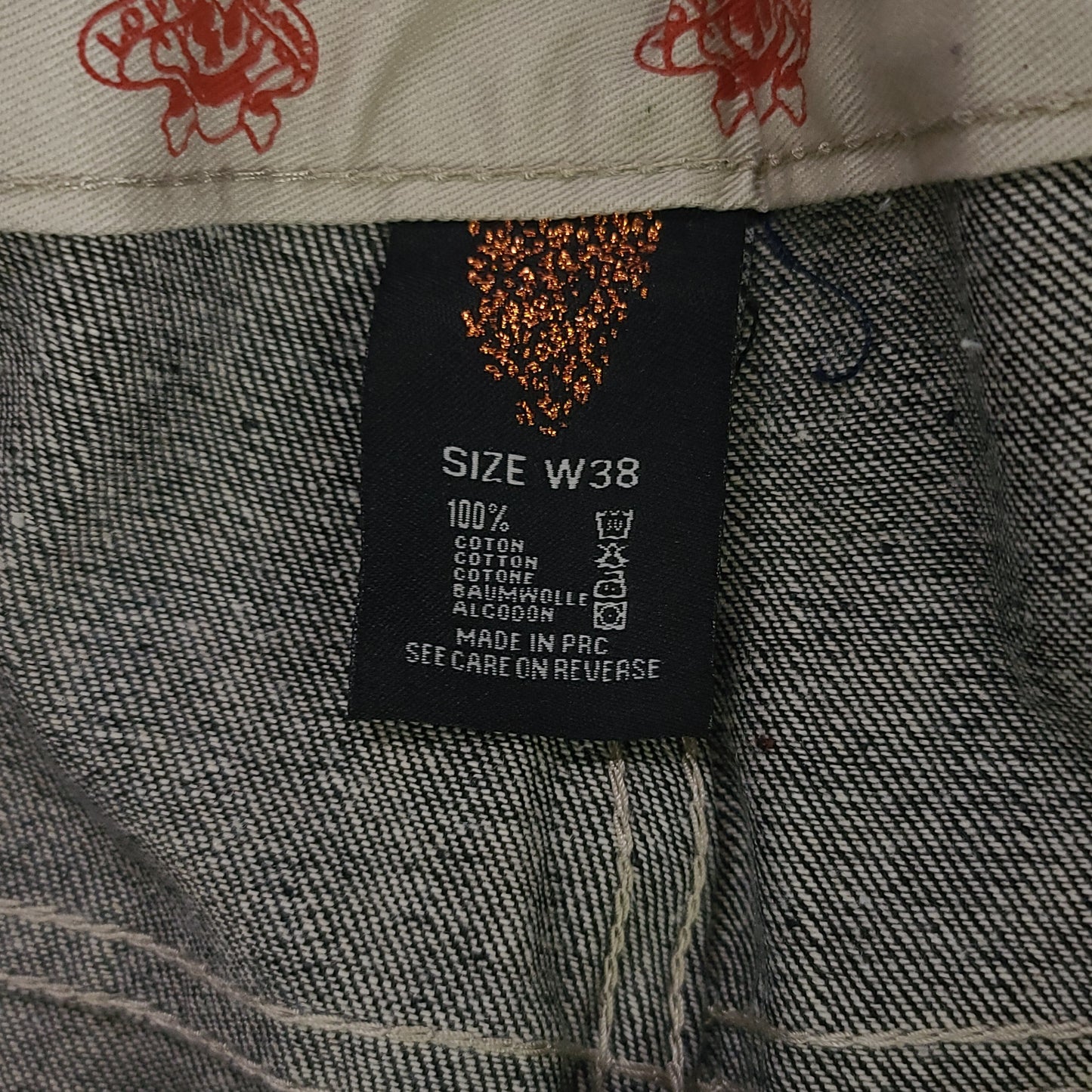 Vintage Y2K Ed Hardy Cobra Embroidered Denim Pants (Unauthorized)