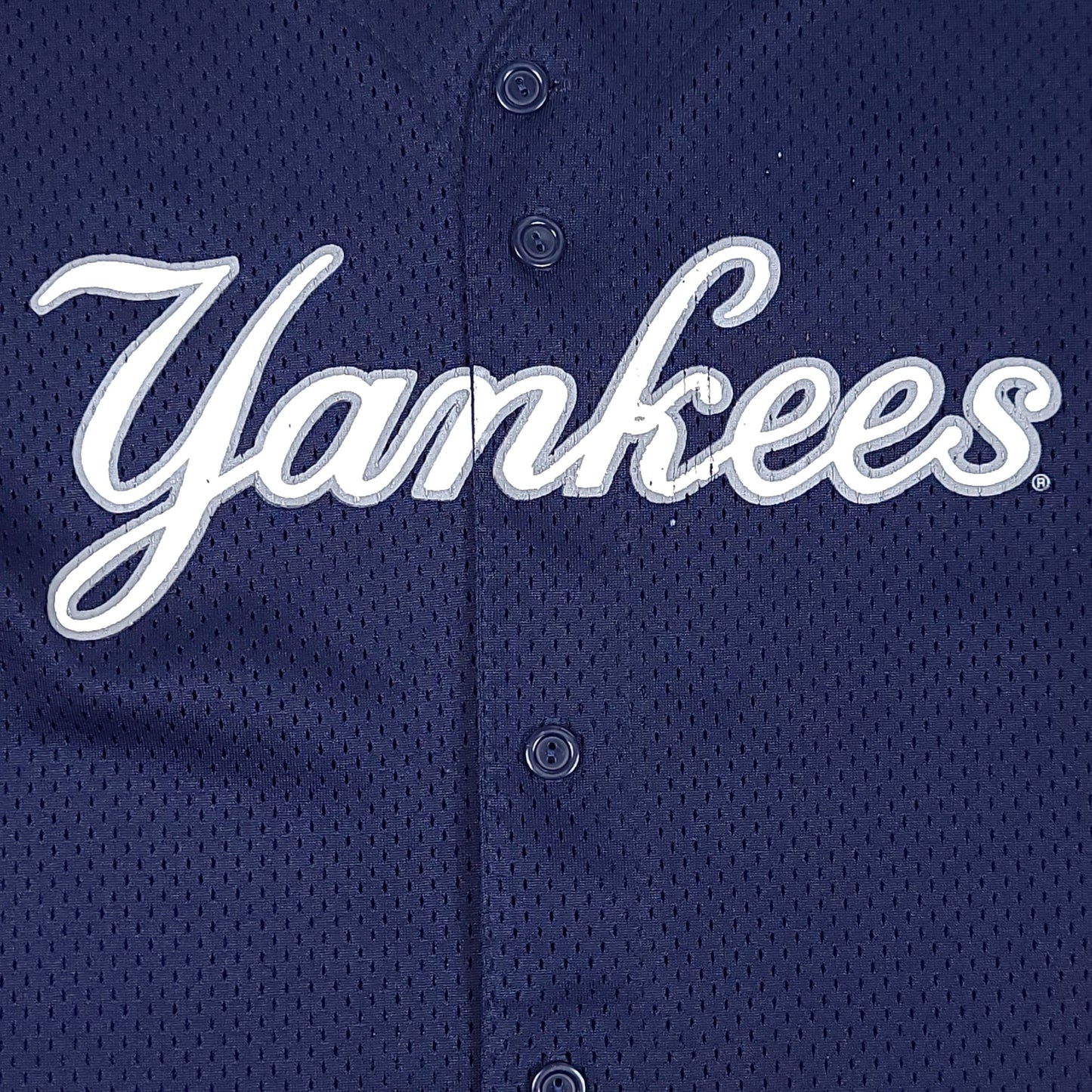 Vintage Derek Jeter New York Yankees Blue Mesh Jersey