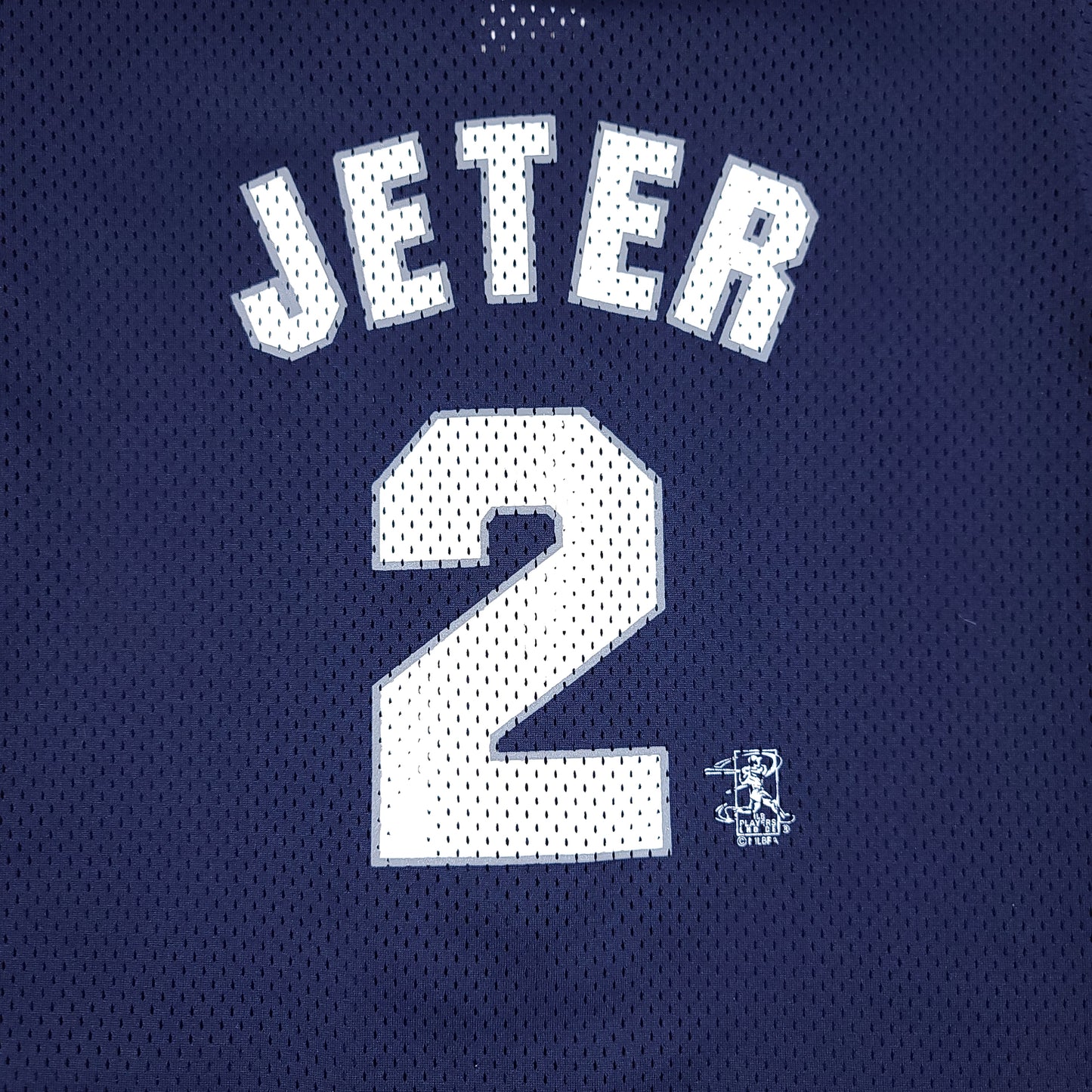 Vintage Derek Jeter New York Yankees Blue Mesh Jersey