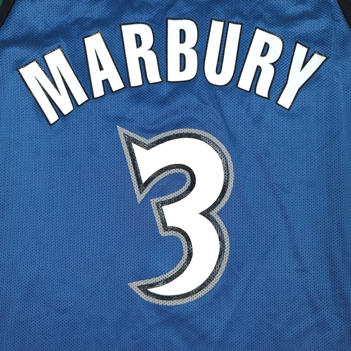 Vintage Stephon Marbury Blue Minnesota Timberwolves Champion Jersey