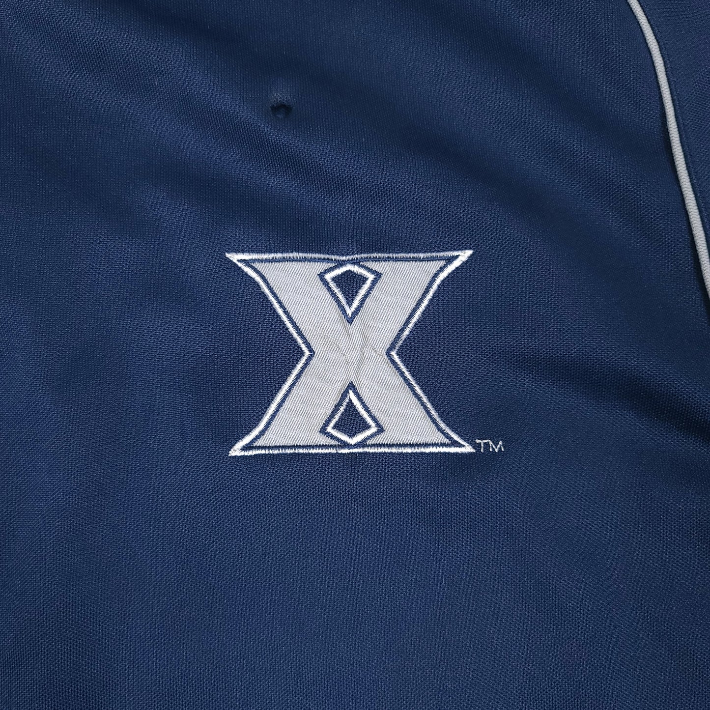 Vintage Xavier University Blue Nike Warm Up Jersey Shirt