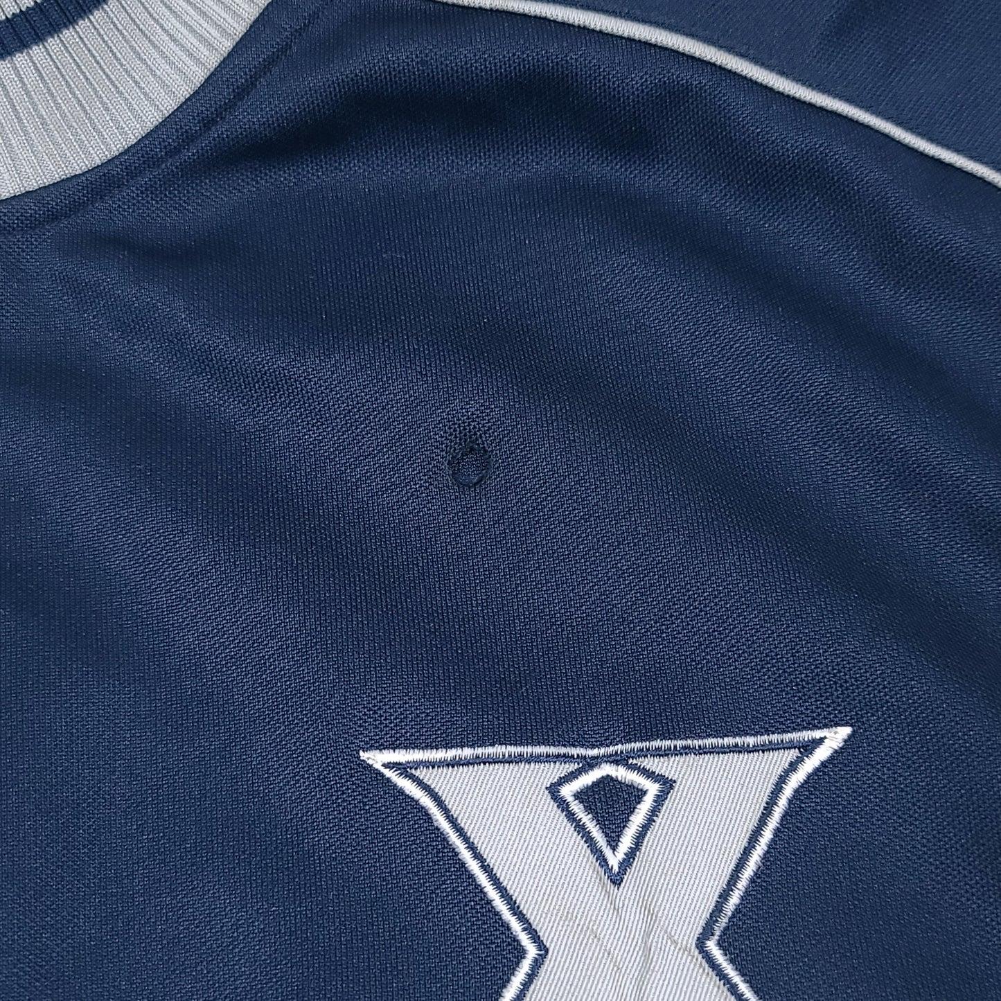 Vintage Xavier University Blue Nike Warm Up Jersey Shirt