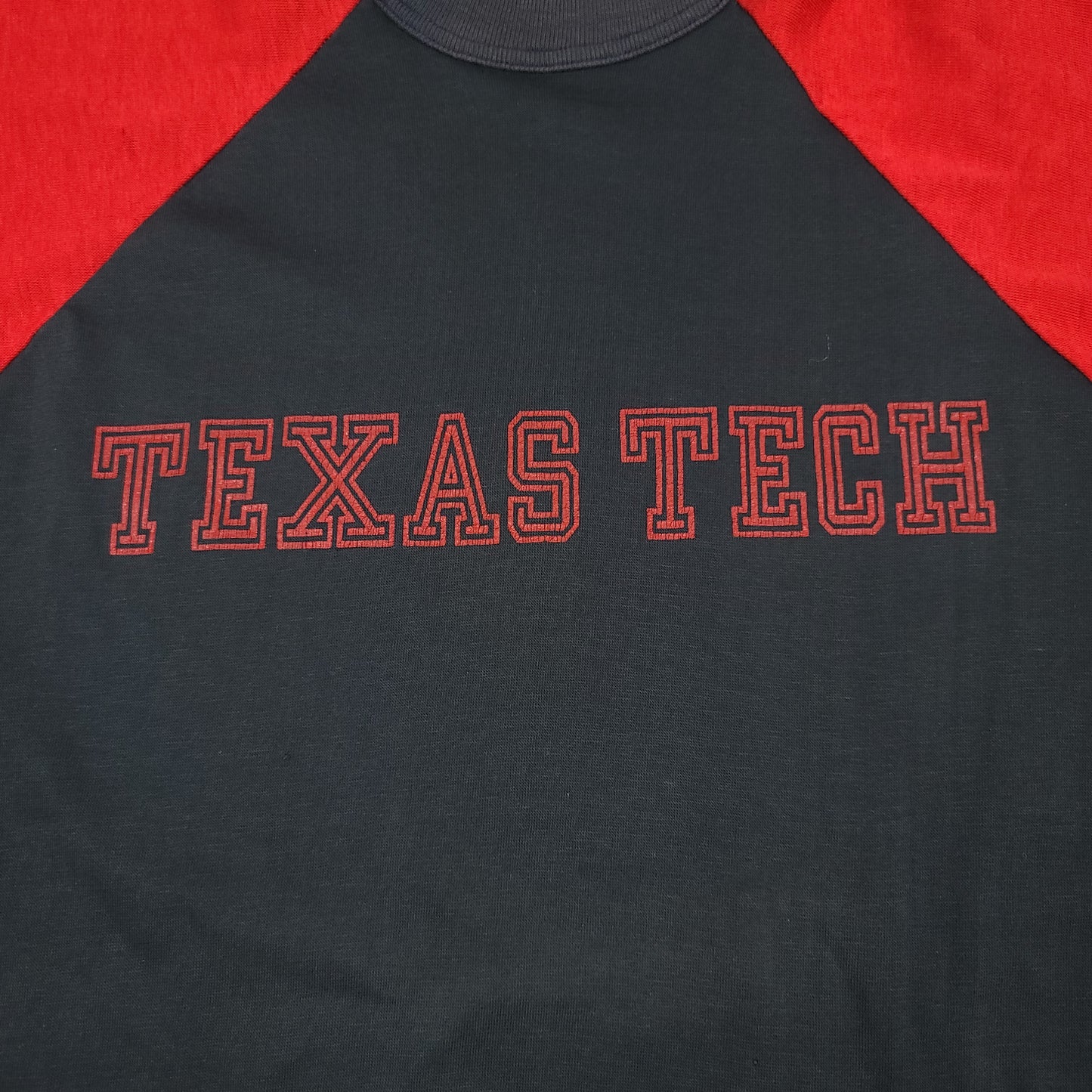 Vintage Texas Tech University Black & Red Color Block Shirt