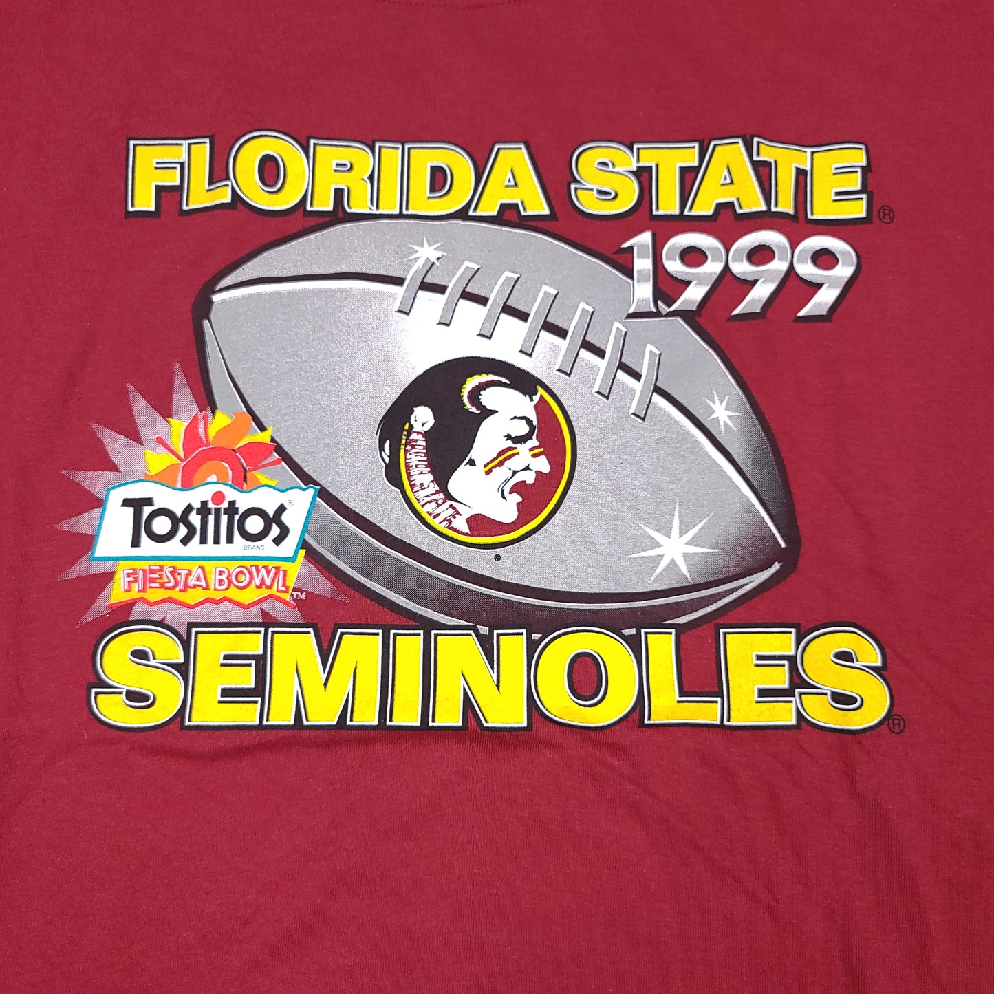 Vintage Florida State Seminoles 1999 Maroon Tostitos Shirt