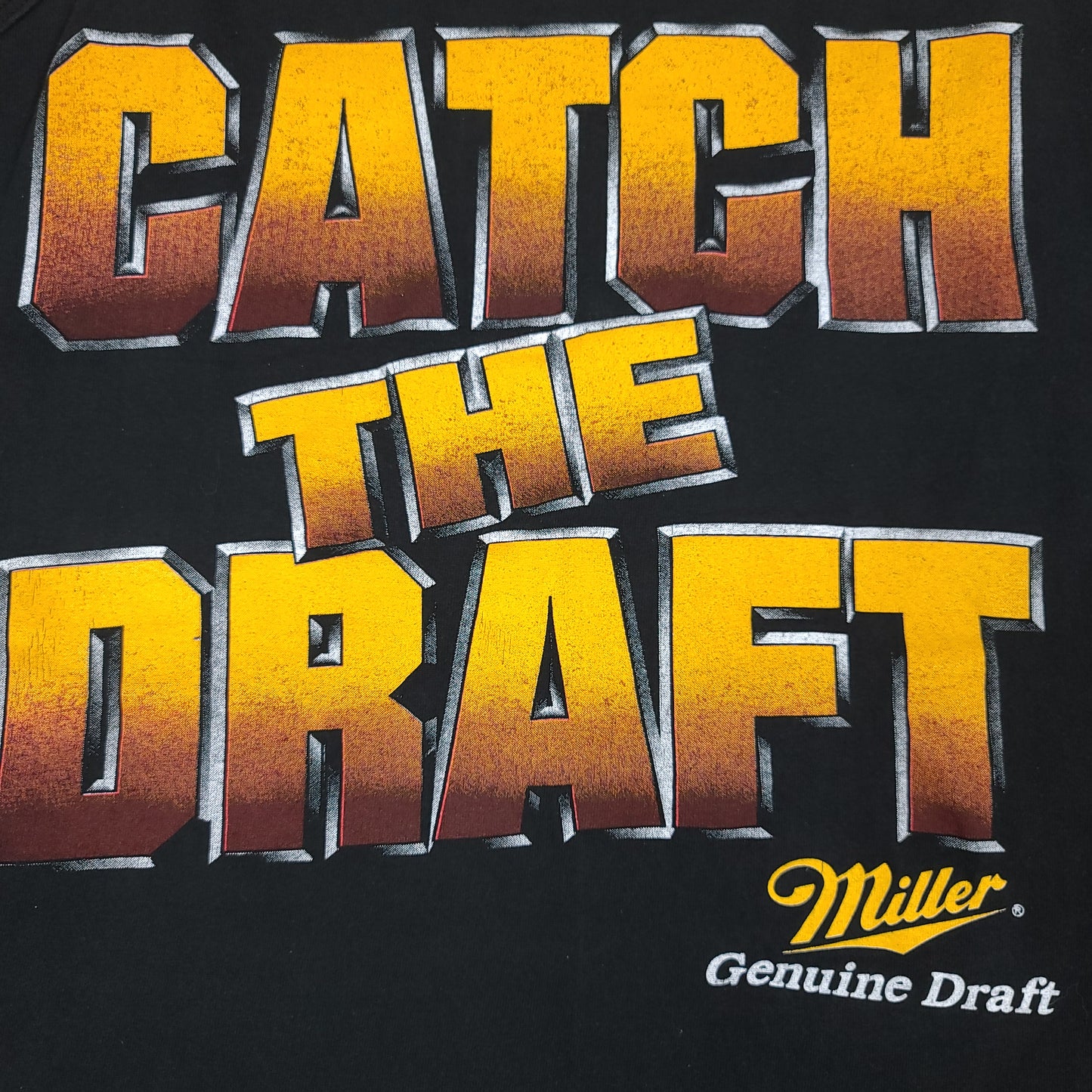 Vintage Miller Catch The Draft Black Beer Tank Top