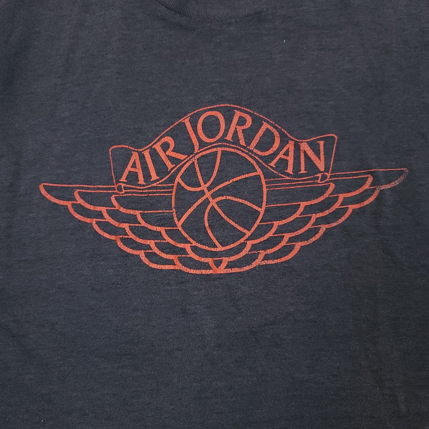 Vintage Nike Air Jordan Wings Faded Black Youth Shirt