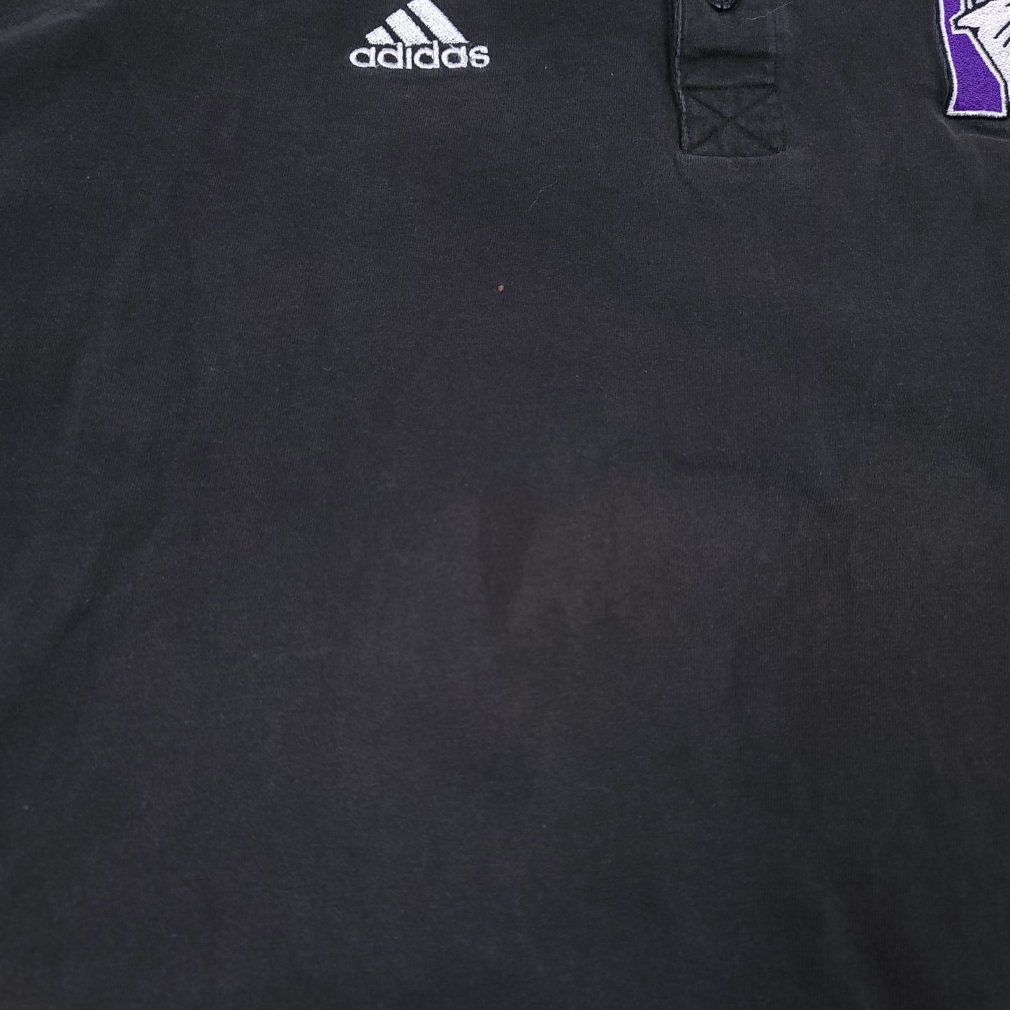 Vintage Northwestern University Wildcats Black Purple adidas Polo