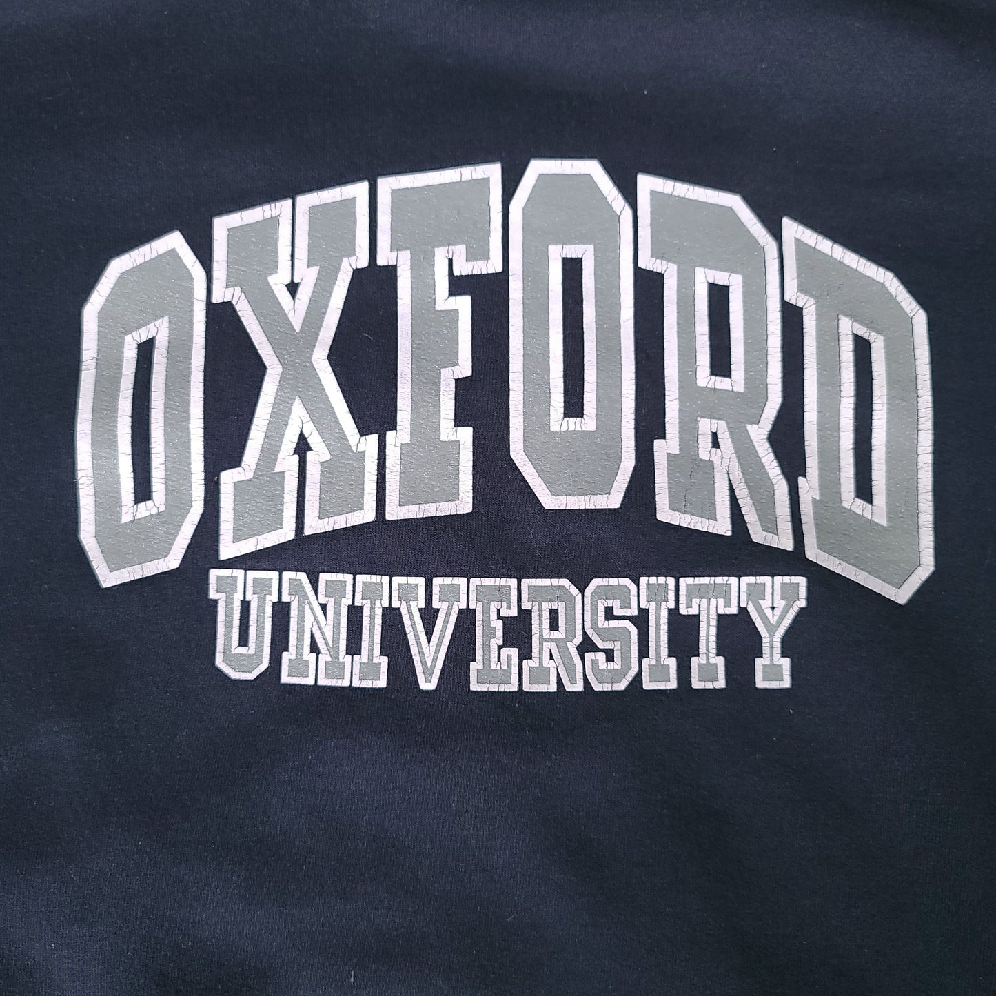 Vintage Oxford University Navy Blue Hoodie