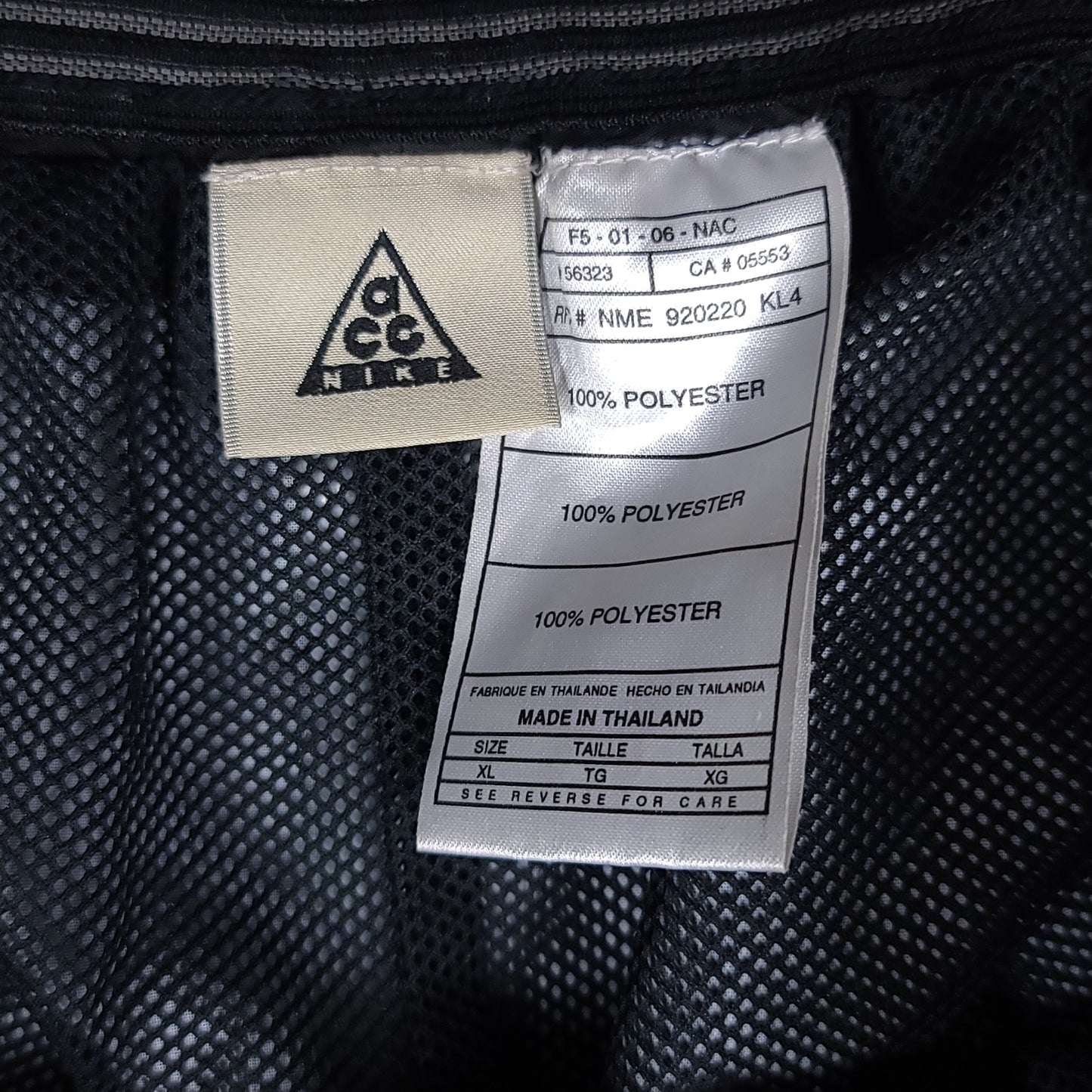 Vintage Nike ACG Black Nylon Track Pants