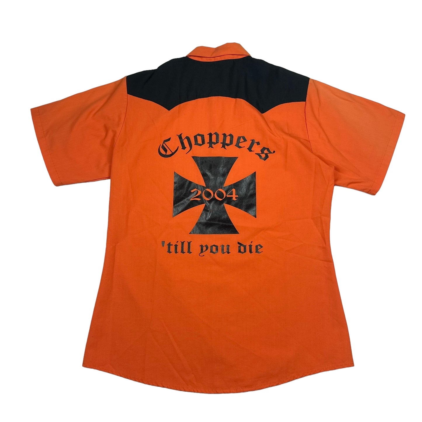 Vintage West Coast Choppers 2004 Orange Short Sleeve Shirt