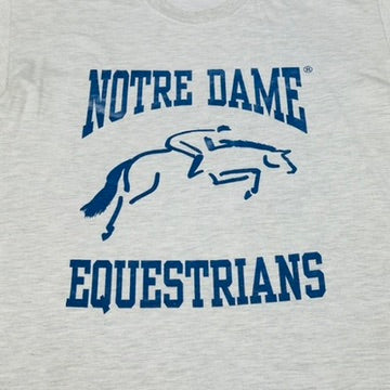 Vintage University of Notre Dame Equestrians Gray Lee Tee