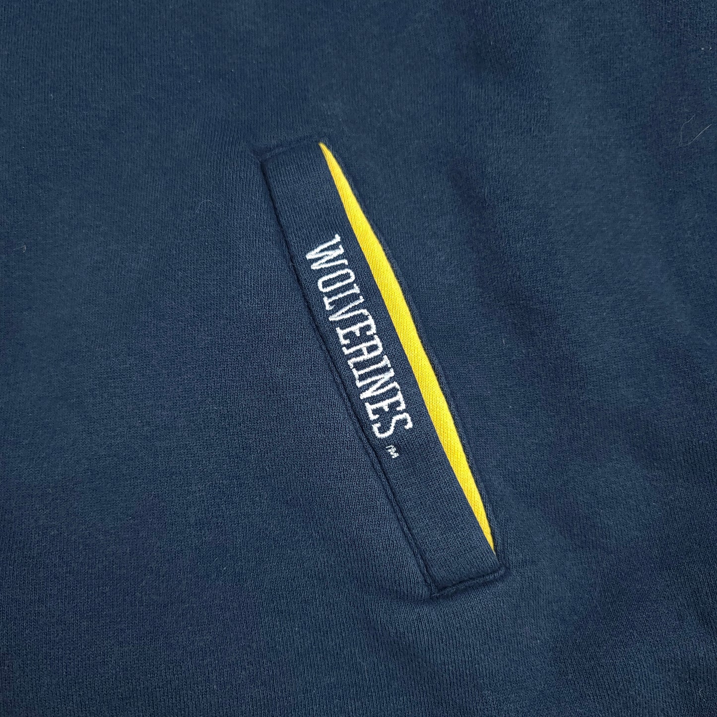 Vintage University of Michigan Wolverines Navy Blue Team Edition Hoodie