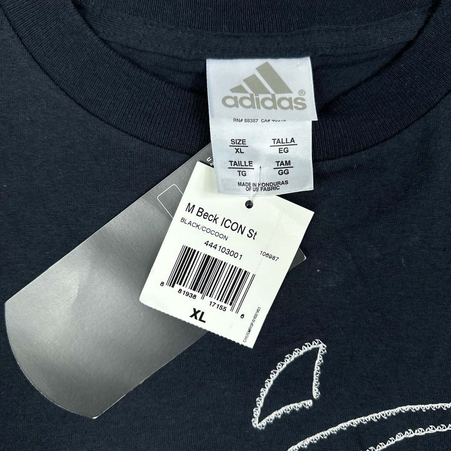 Vintage adidas Black Soccer Icon Tee (New with Tags)