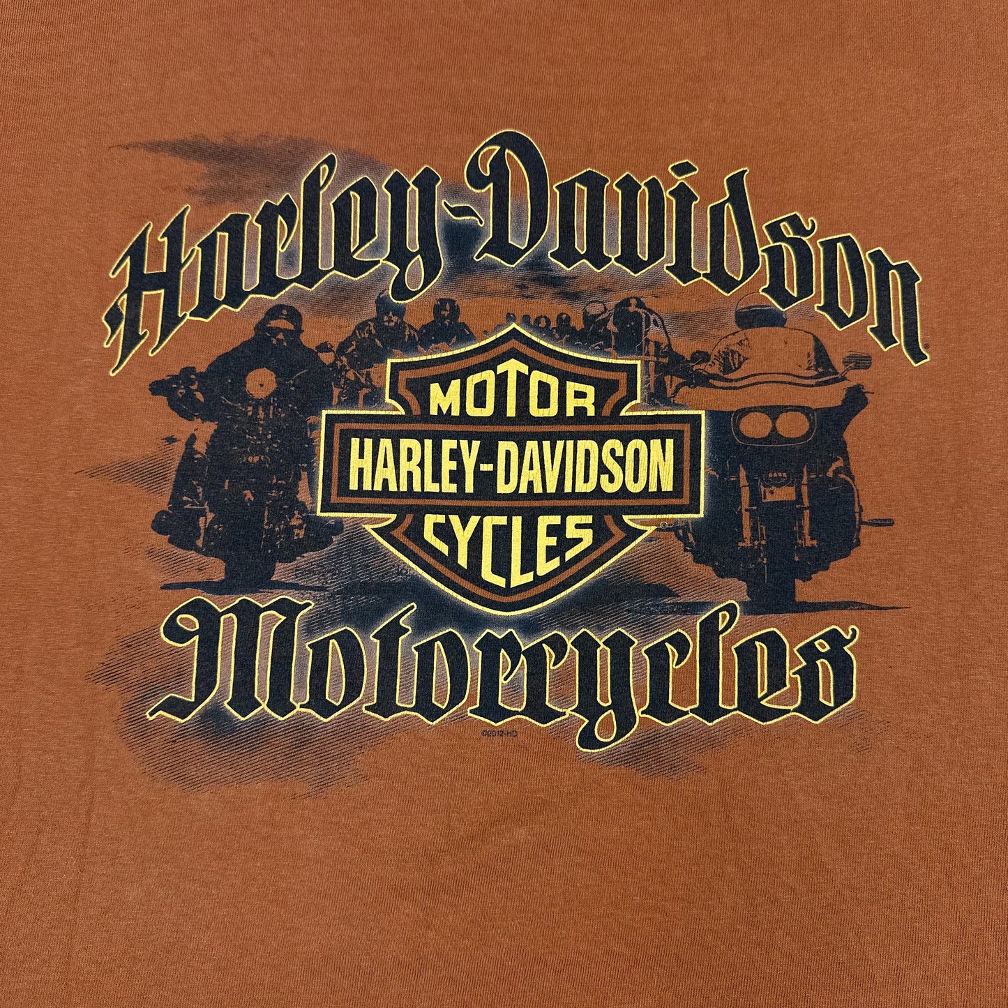 Harley Davidson Motorcycles Orange Chicago Tee