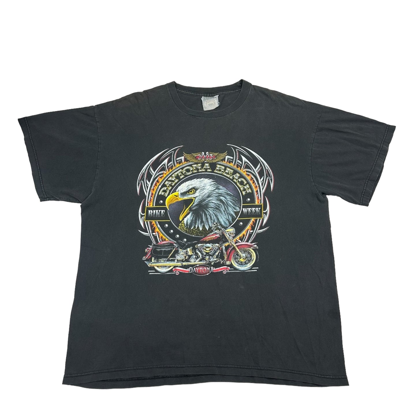 Vintage Daytona Beach Bike Week Black Eagle Tee