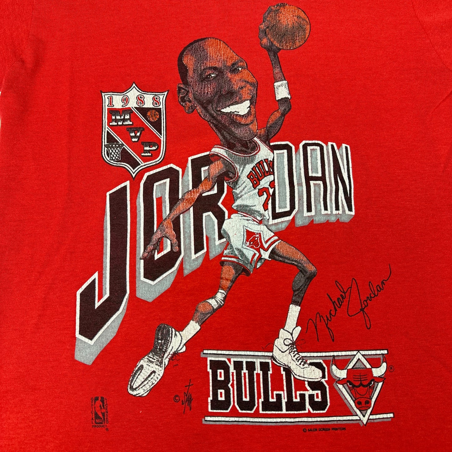 Vintage Michael Jordan Chicago Bulls Red 1988 Tee