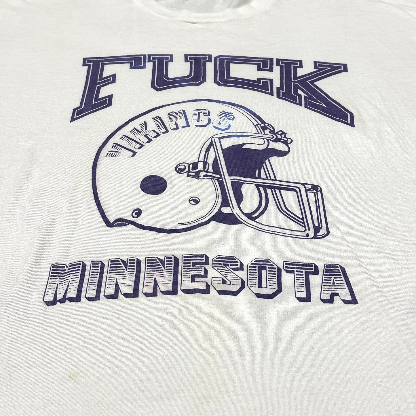 Vintage Fuck Minnesota Vikings White Tee