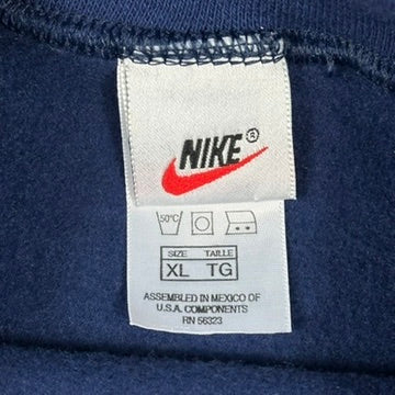 Vintage Nike Sweatshirt 90's Mini Swoosh Navy Blue