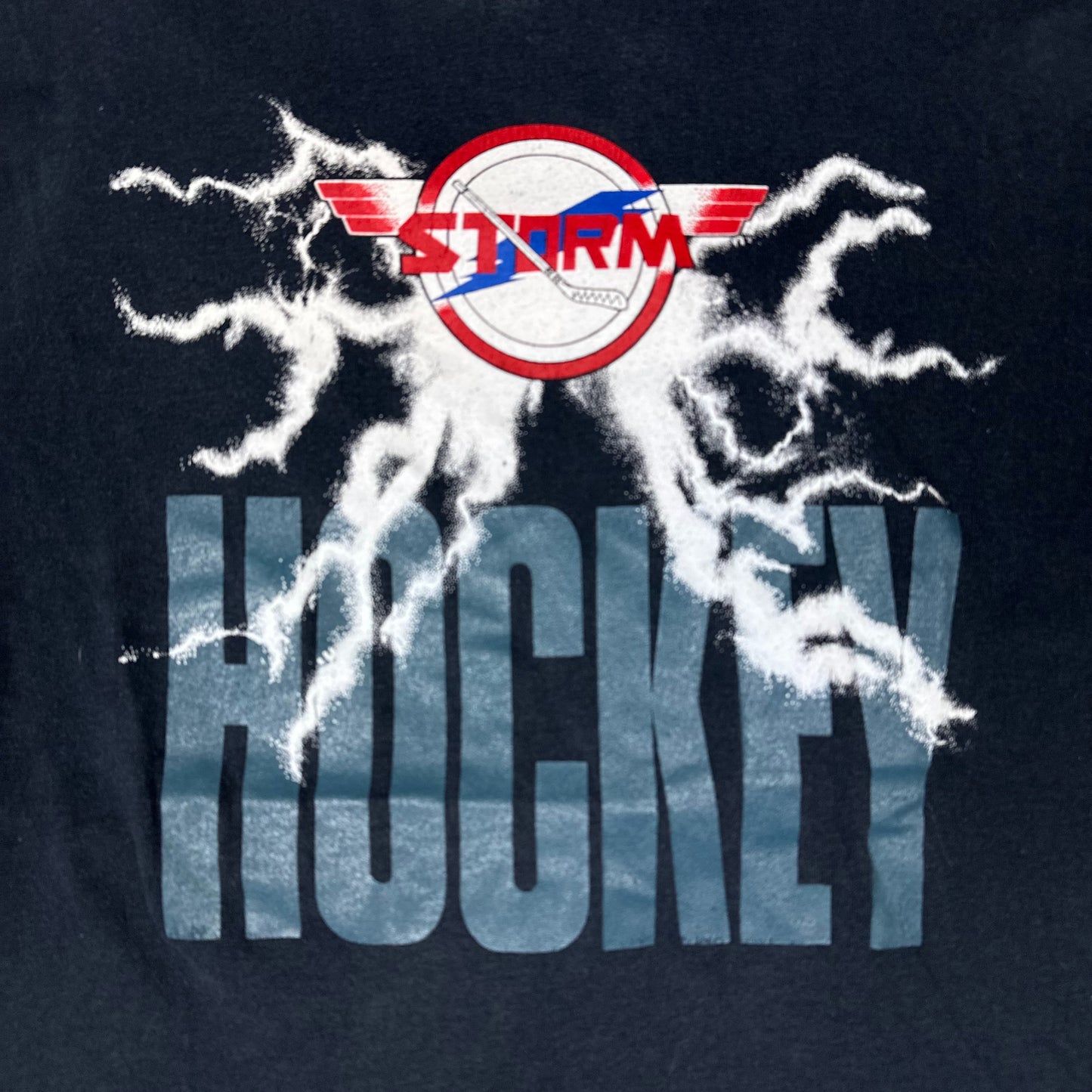 Vintage Windy City Storm Hockey Black Long Sleeve Tee