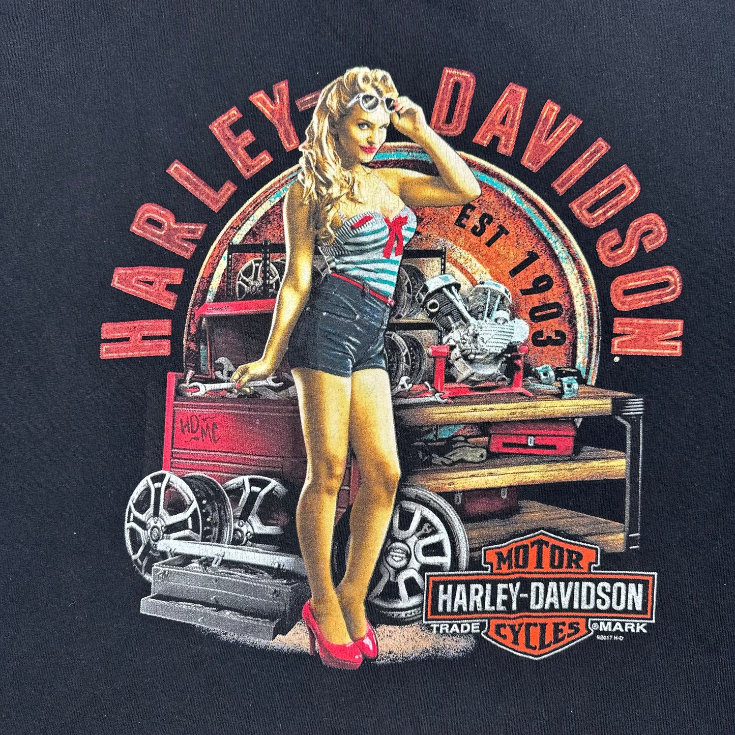 Harley Davidson Motorcycles 2017 Dalton Georgia Black Tee